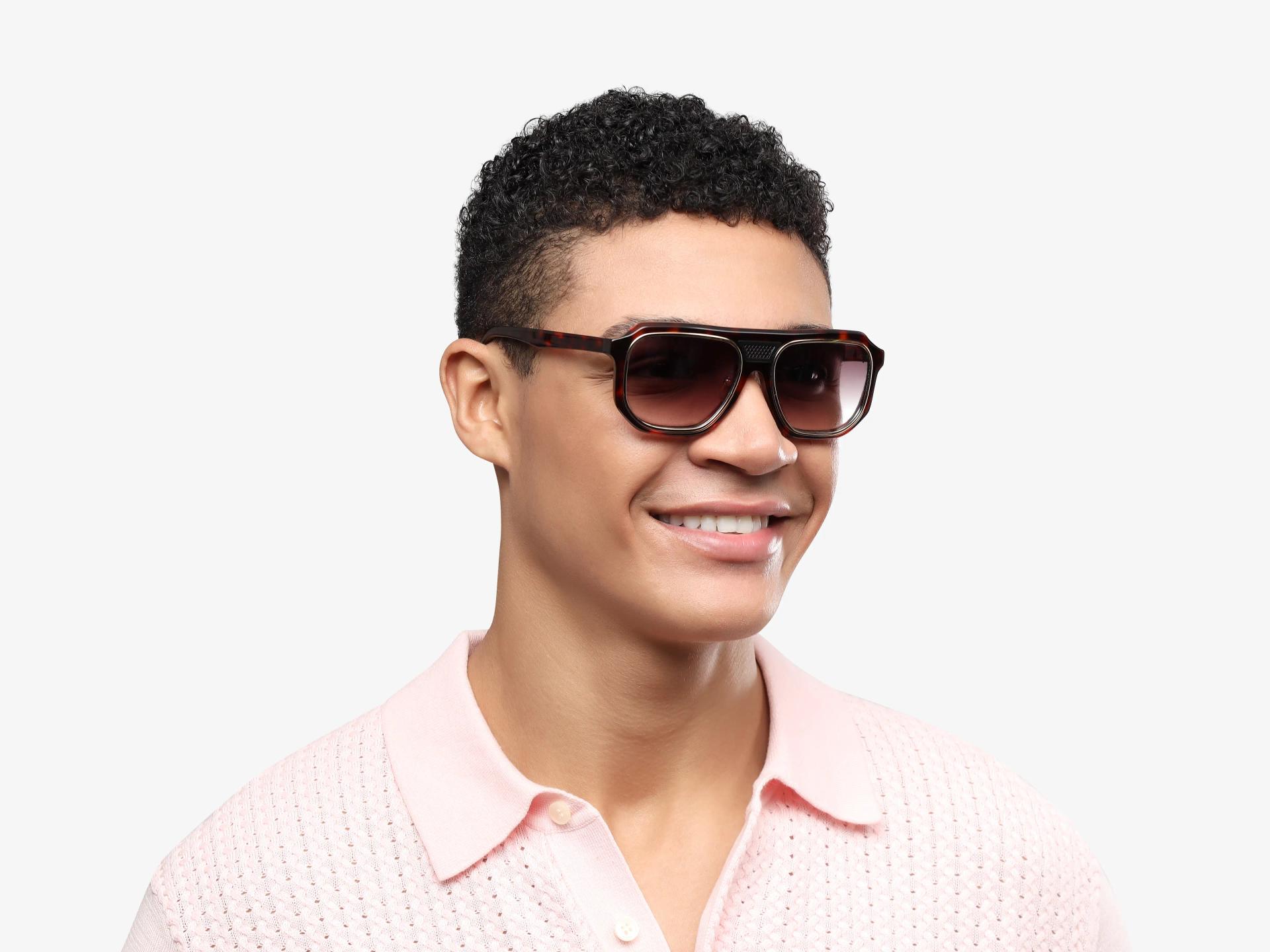 Tortoise Vintage Frame With Brown Tint Glasses