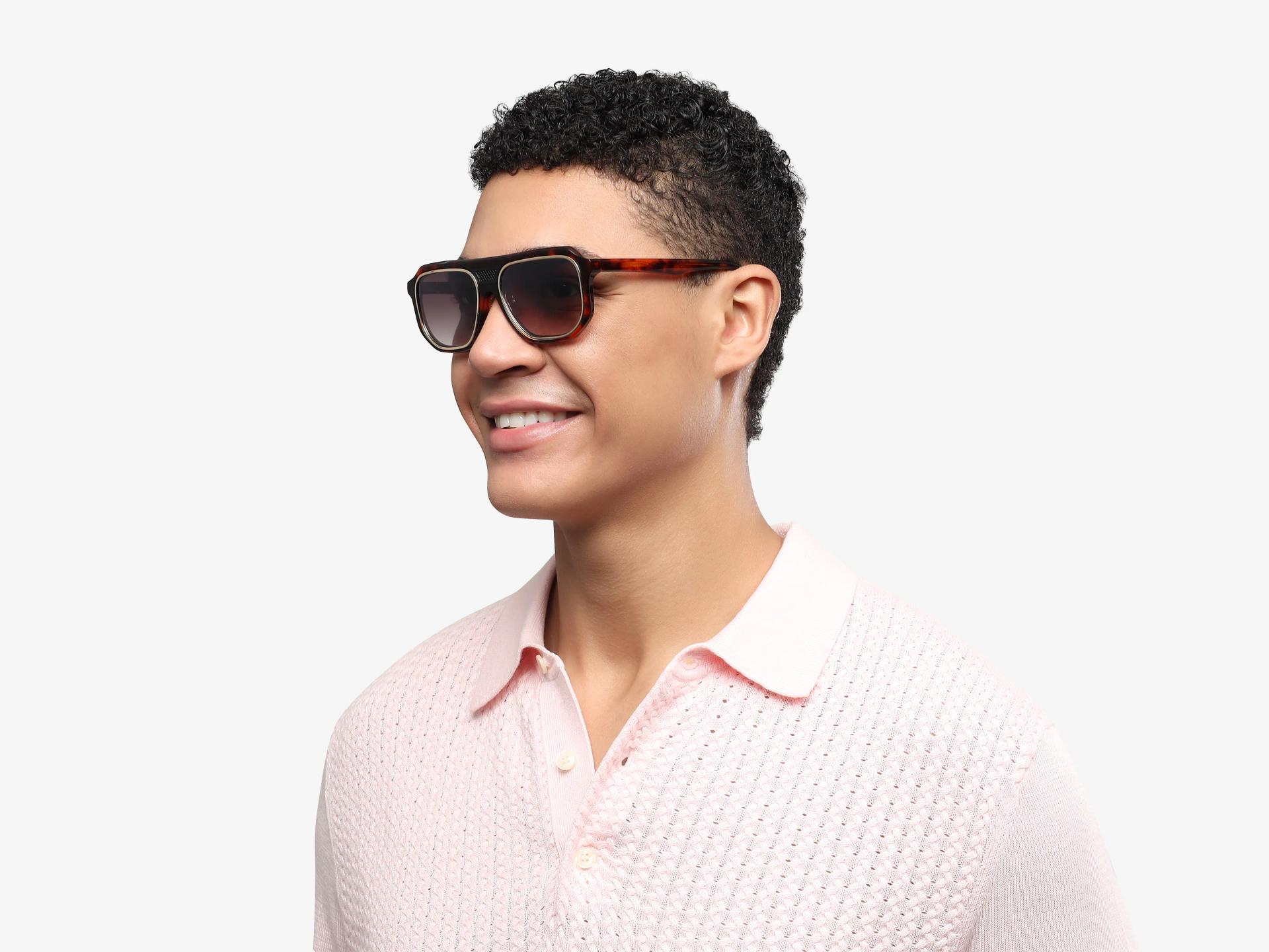 Tortoise Vintage Frame With Brown Tint Glasses