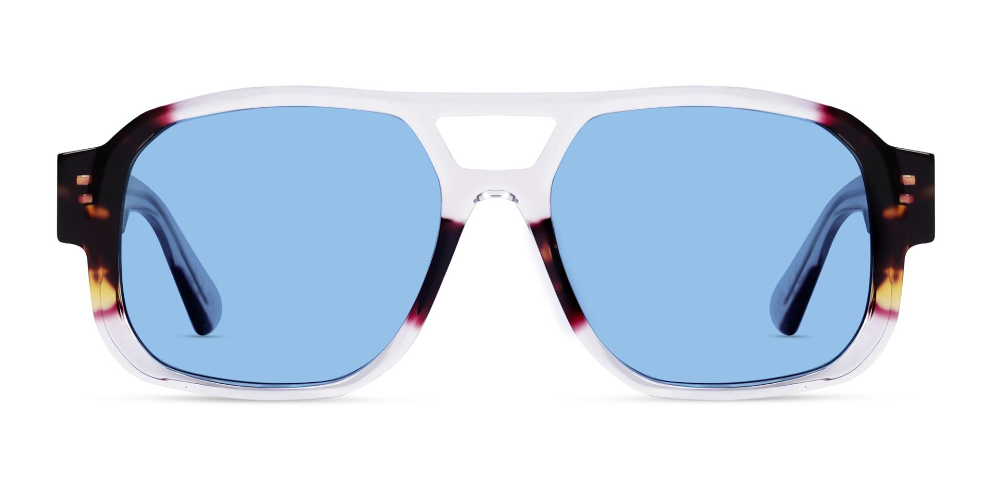 Crystal Clear & Tortoise Thick Frame Square Sunglasses Crystal Clear & Tortoise Thick Frame Square Sunglasses