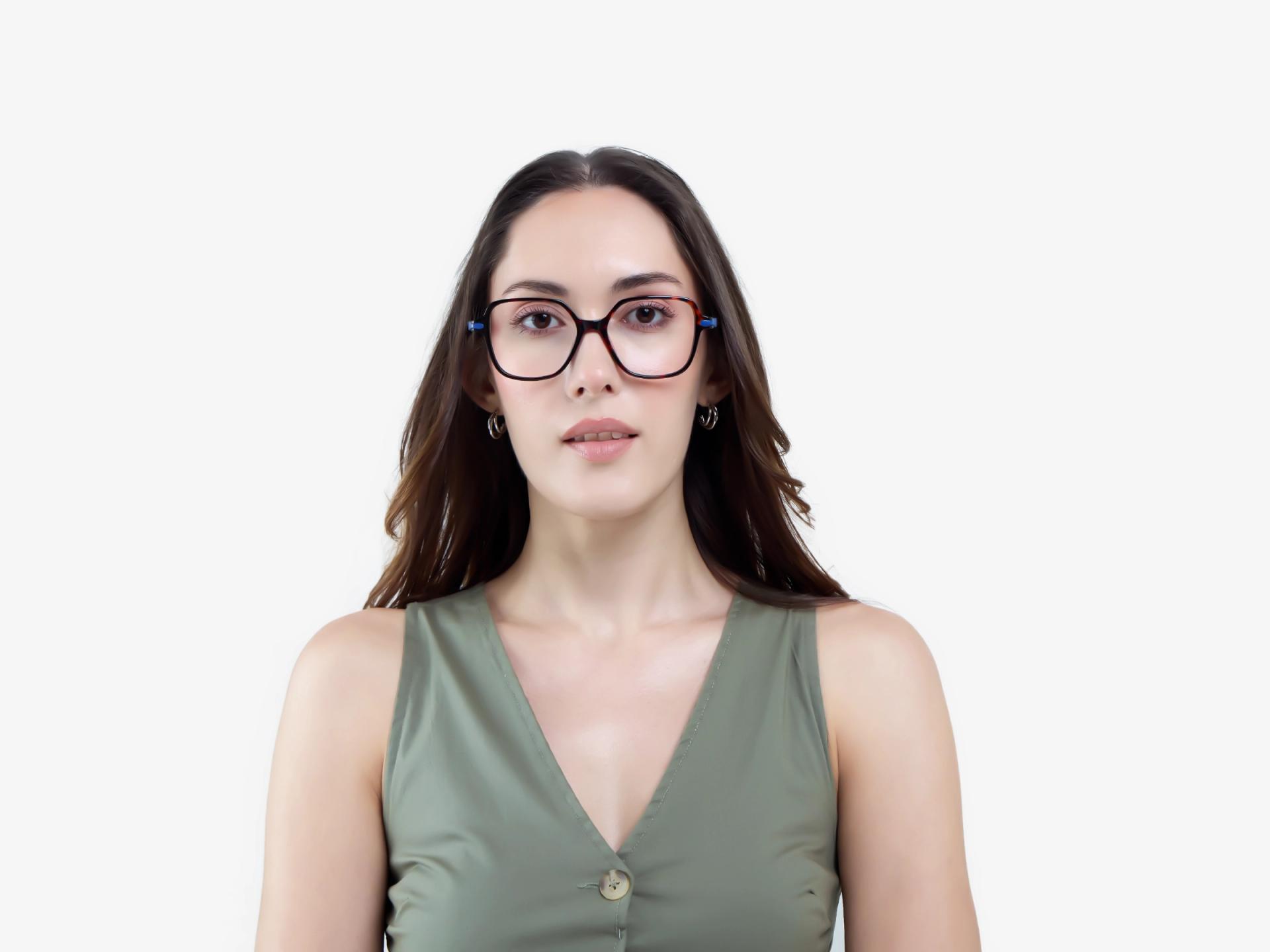 Oversized Dark Tortoise Geometric Glasses