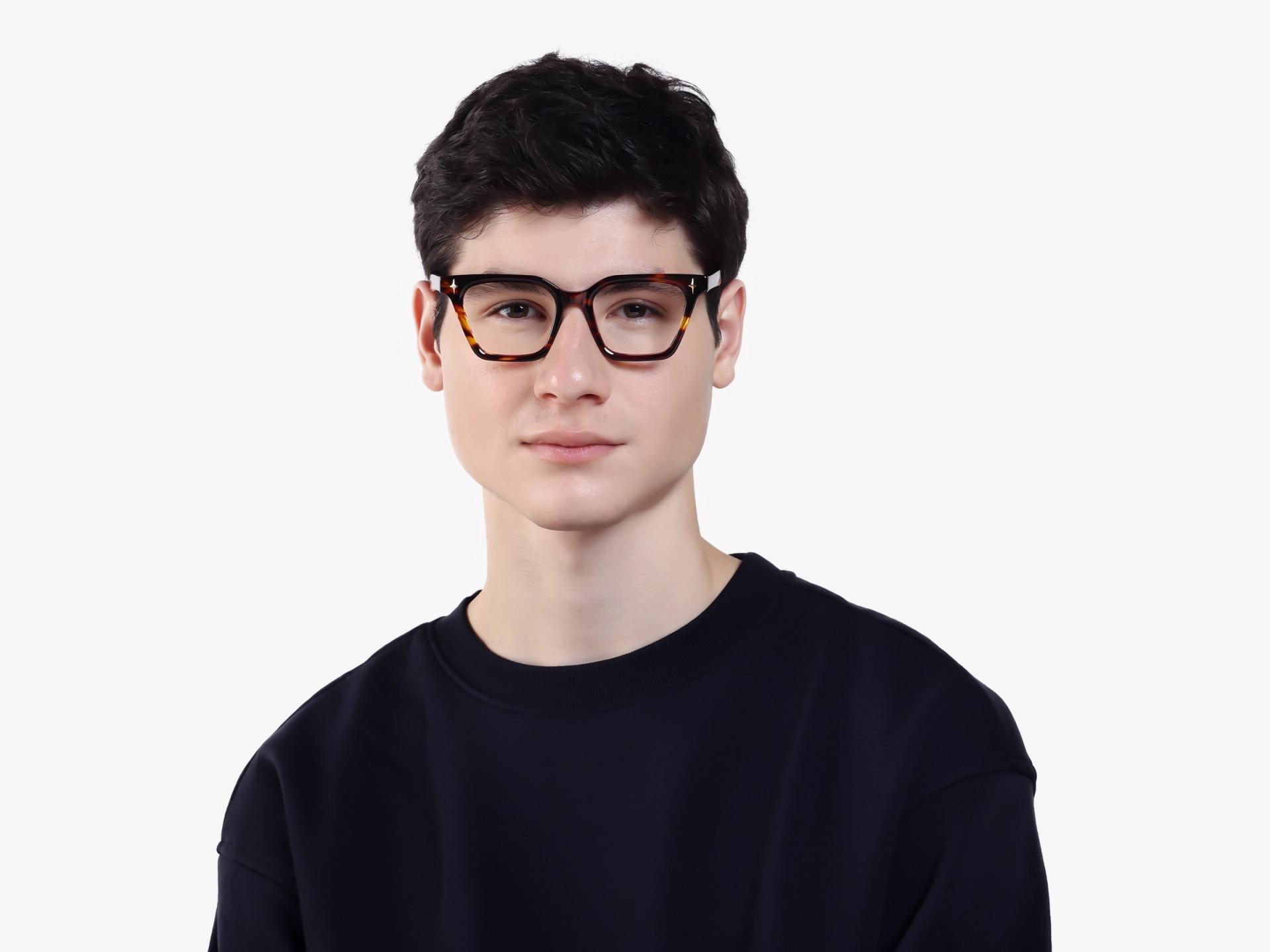 Honey Tortoise Square Acetate Fullrim Glasses