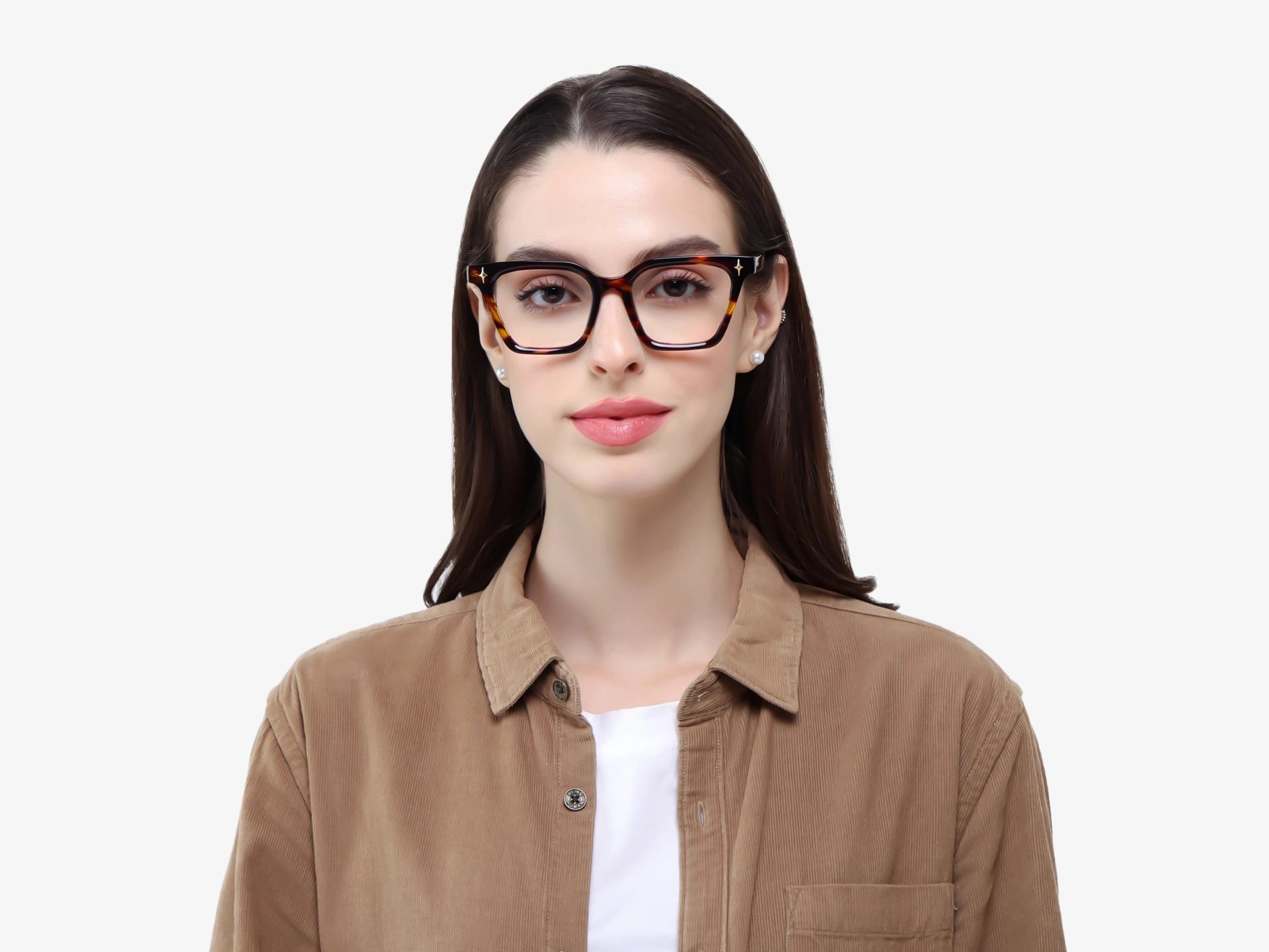 Honey Tortoise Square Acetate Fullrim Glasses