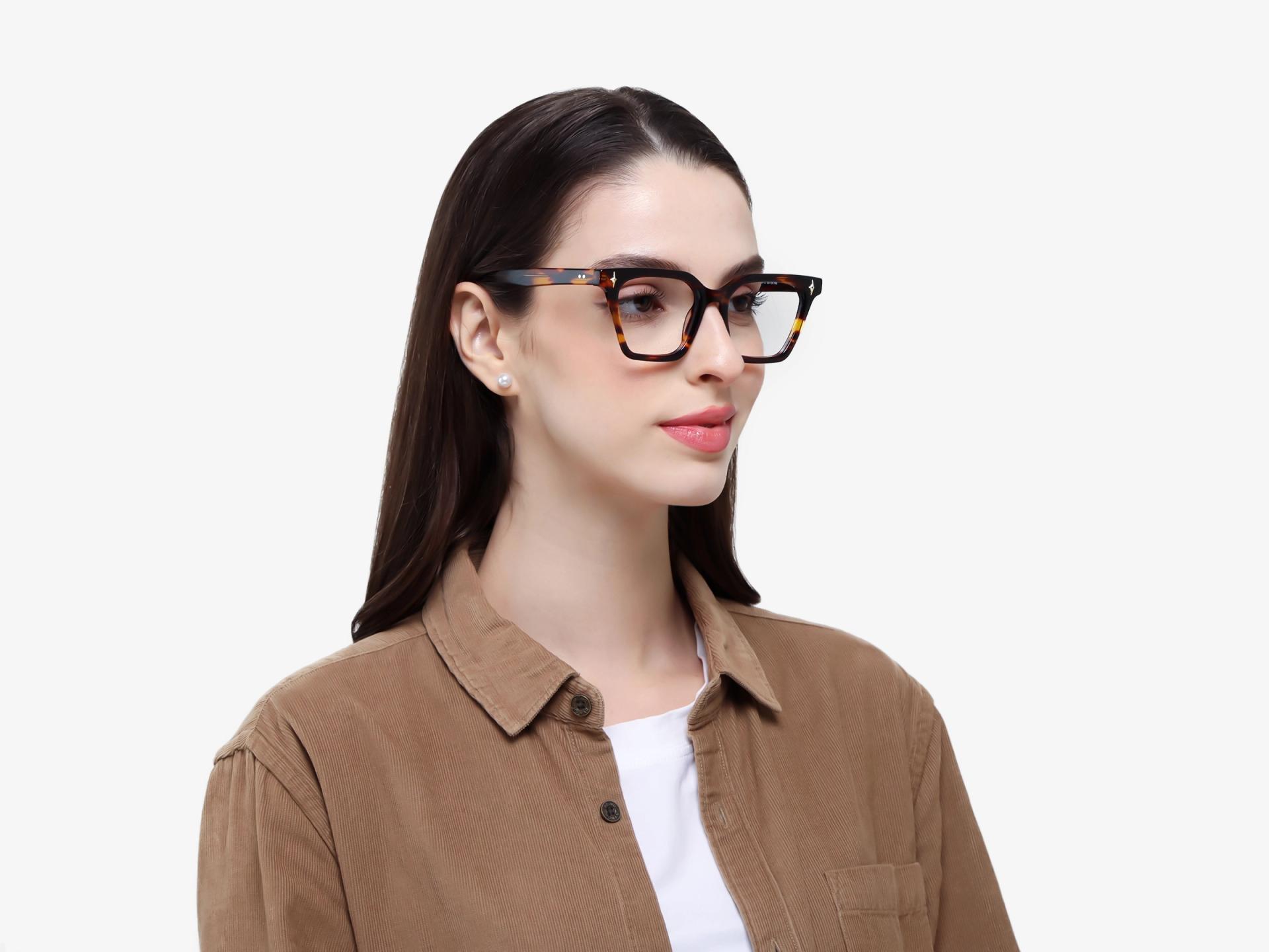 Honey Tortoise Square Acetate Fullrim Glasses