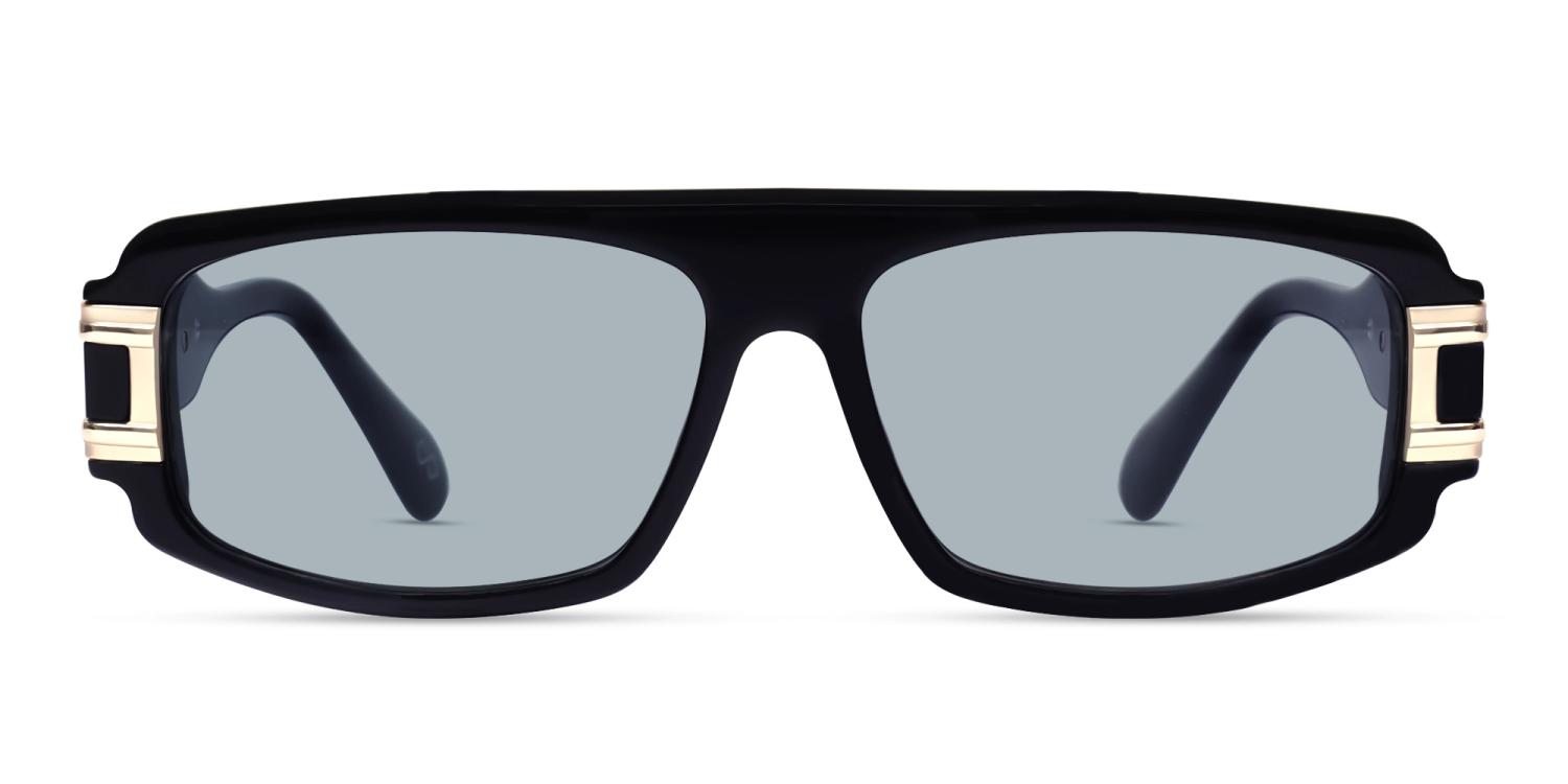 Oversized Black Light Grey Frame With Grey Tint Sungasses