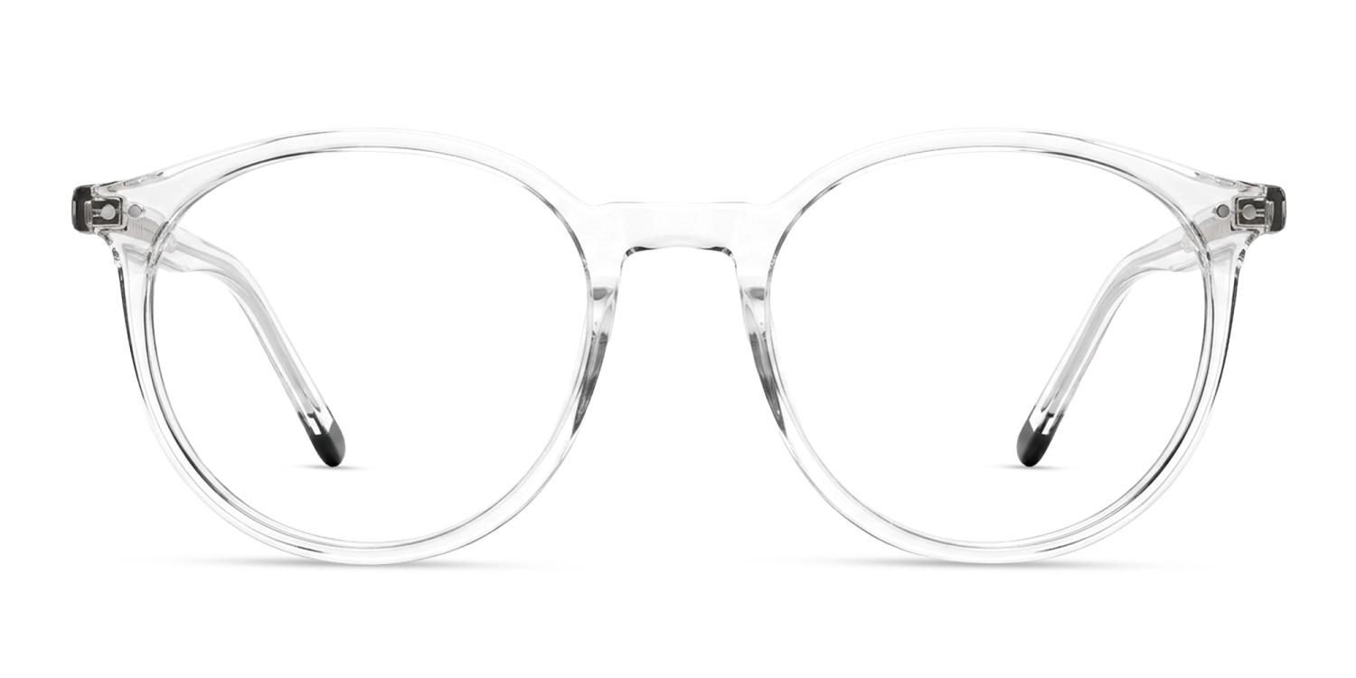 transparent and black round glasses frames-2
