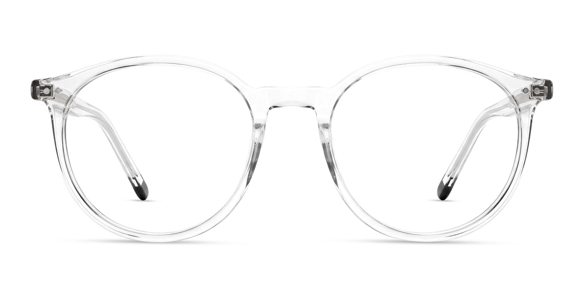 transparent and black round glasses frames-2
