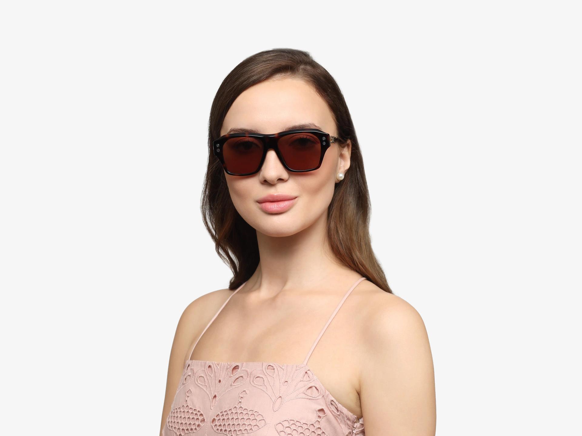 Oversized Tortoise Fullrim Frame With Brown Tint Sunglasses