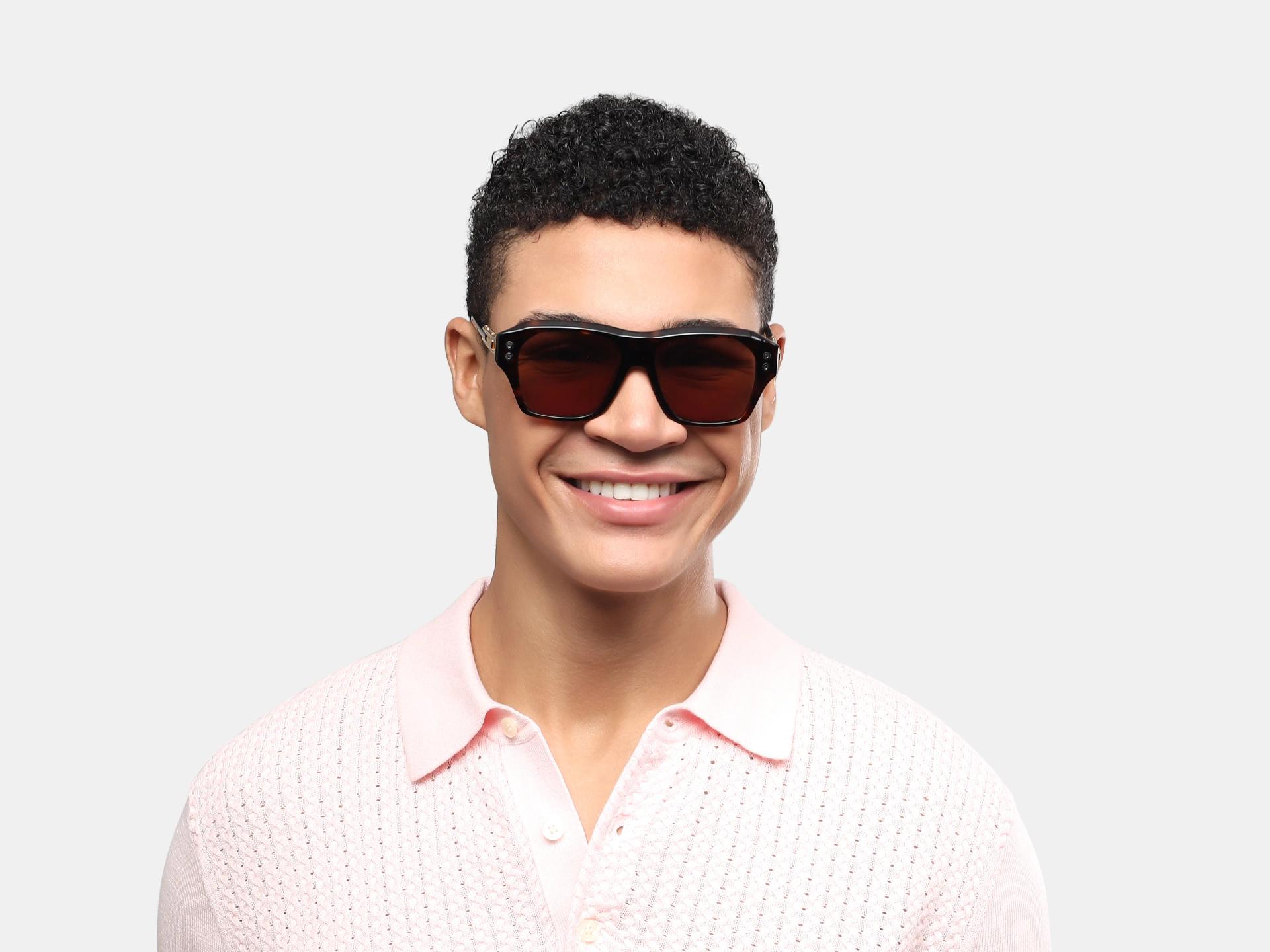 Oversized Tortoise Fullrim Frame With Brown Tint Sunglasses