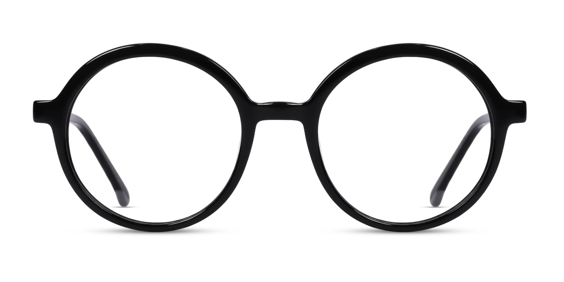 Black Round Full-Rim Acetate Unisex Glasses Black Round Full-Rim Acetate Unisex Glasses