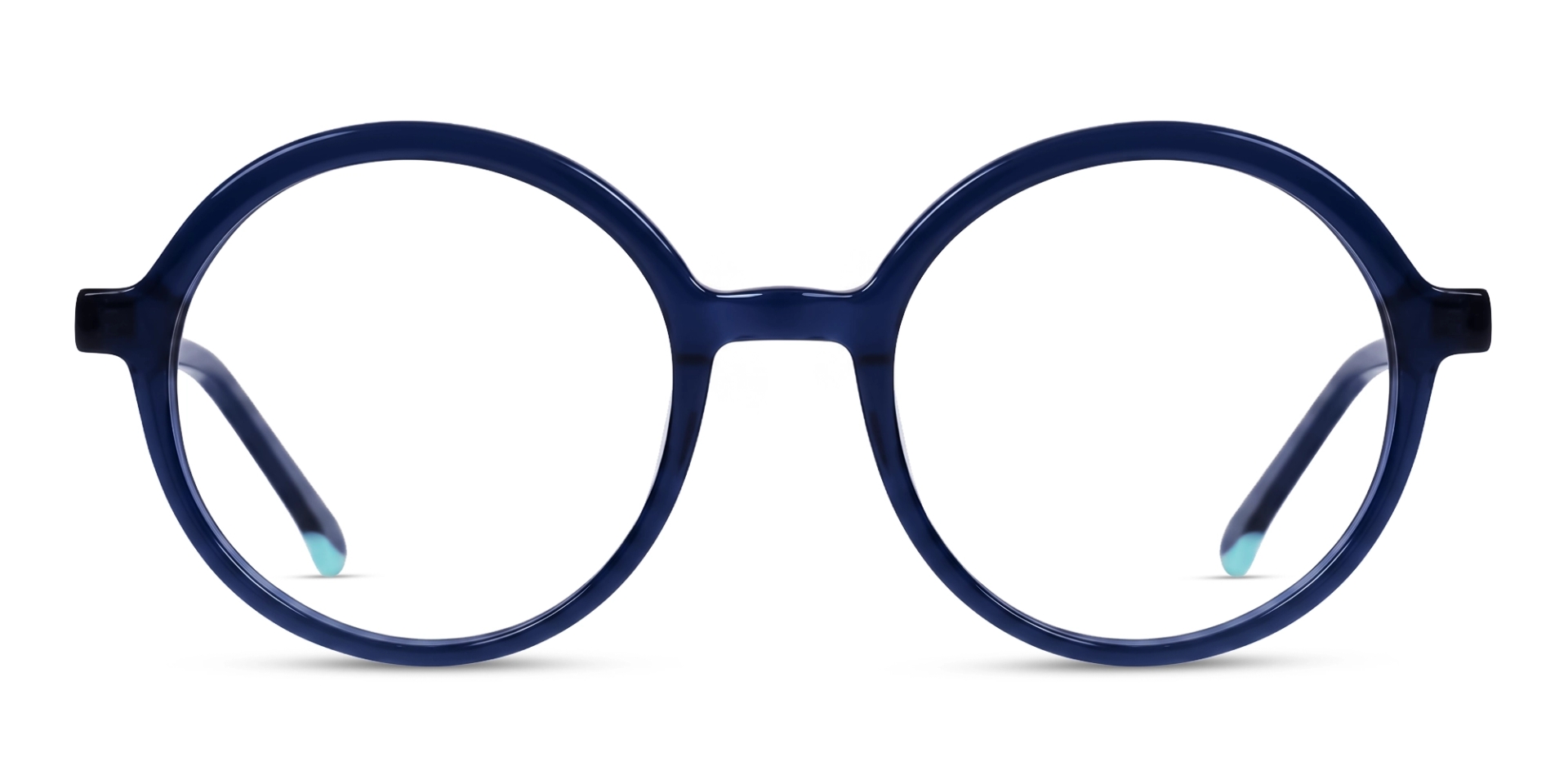 Clear Blue Round Full-Rim Acetate Large Glasses Clear Blue Round Full-Rim Acetate Large Glasses