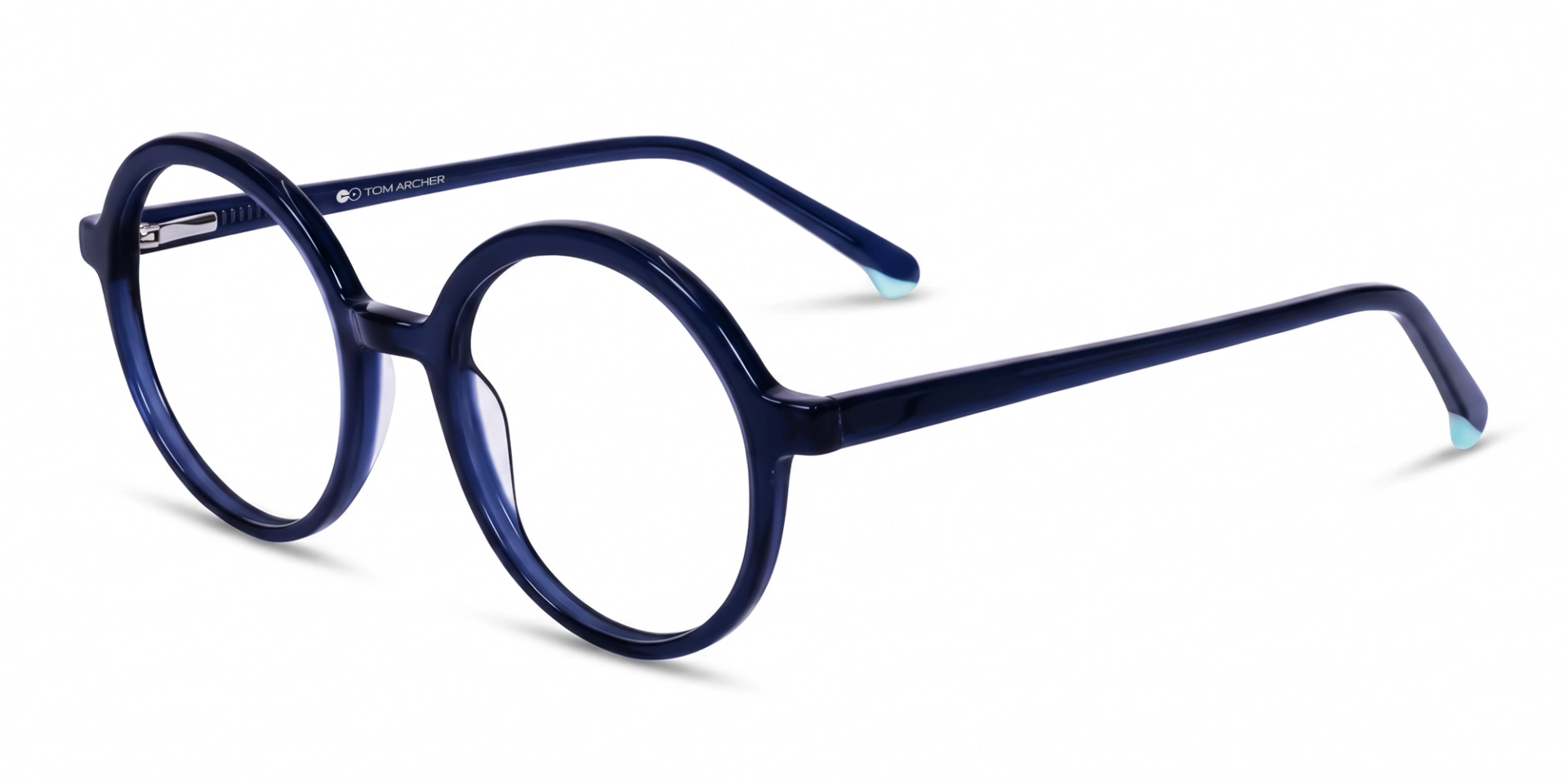 Clear Blue Round Full-Rim Acetate Large Glasses Clear Blue Round Full-Rim Acetate Large Glasses