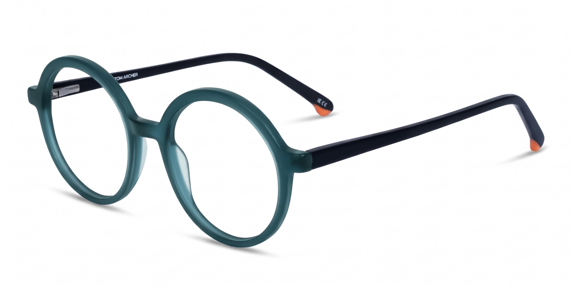 Translucent Steel Grey Big Round Acetate Eyeglasses