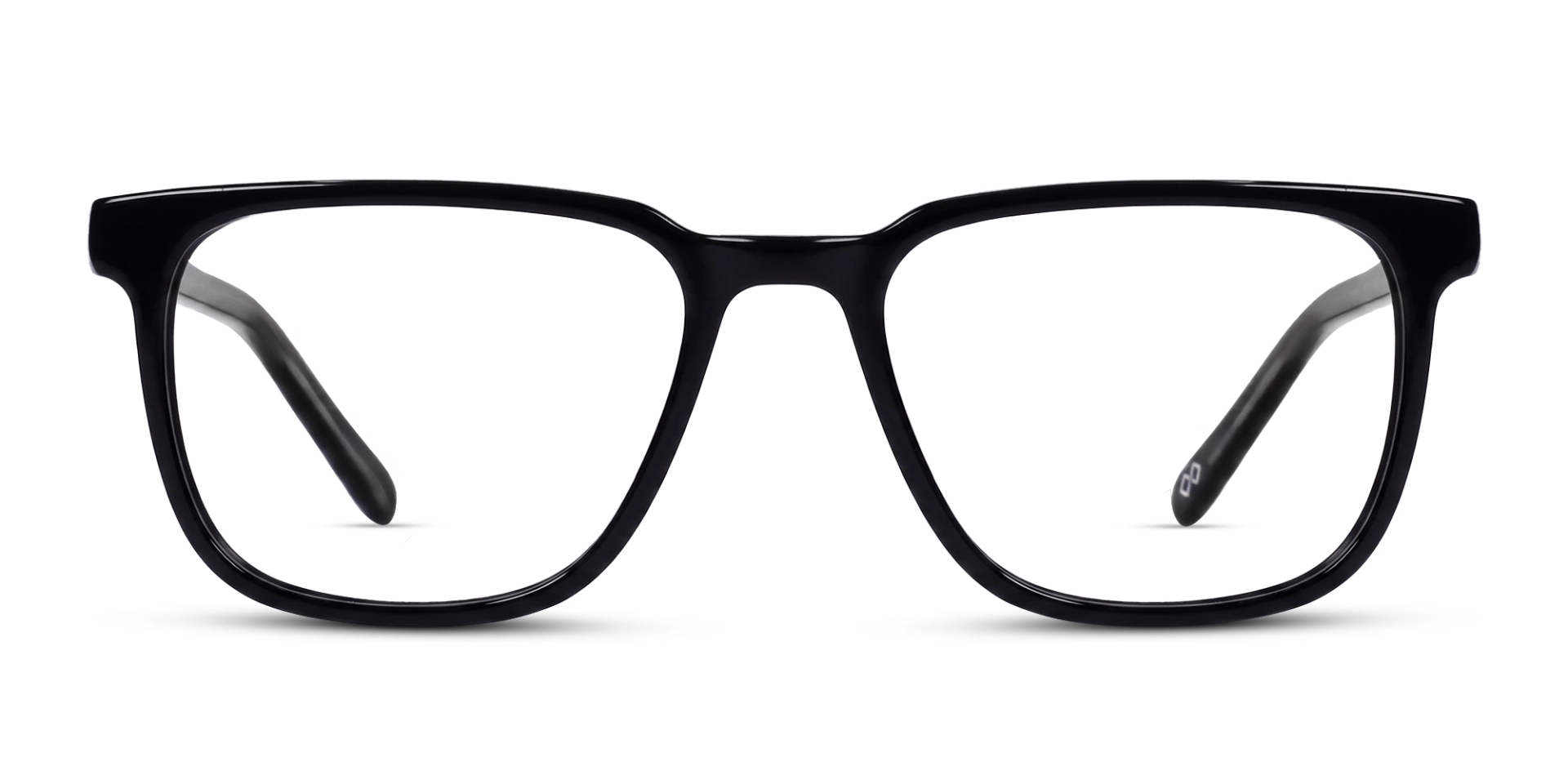 Square Black Fullrim Acetate Glasses With Spring Hinge Square Black Fullrim Acetate Glasses With Spring Hinge