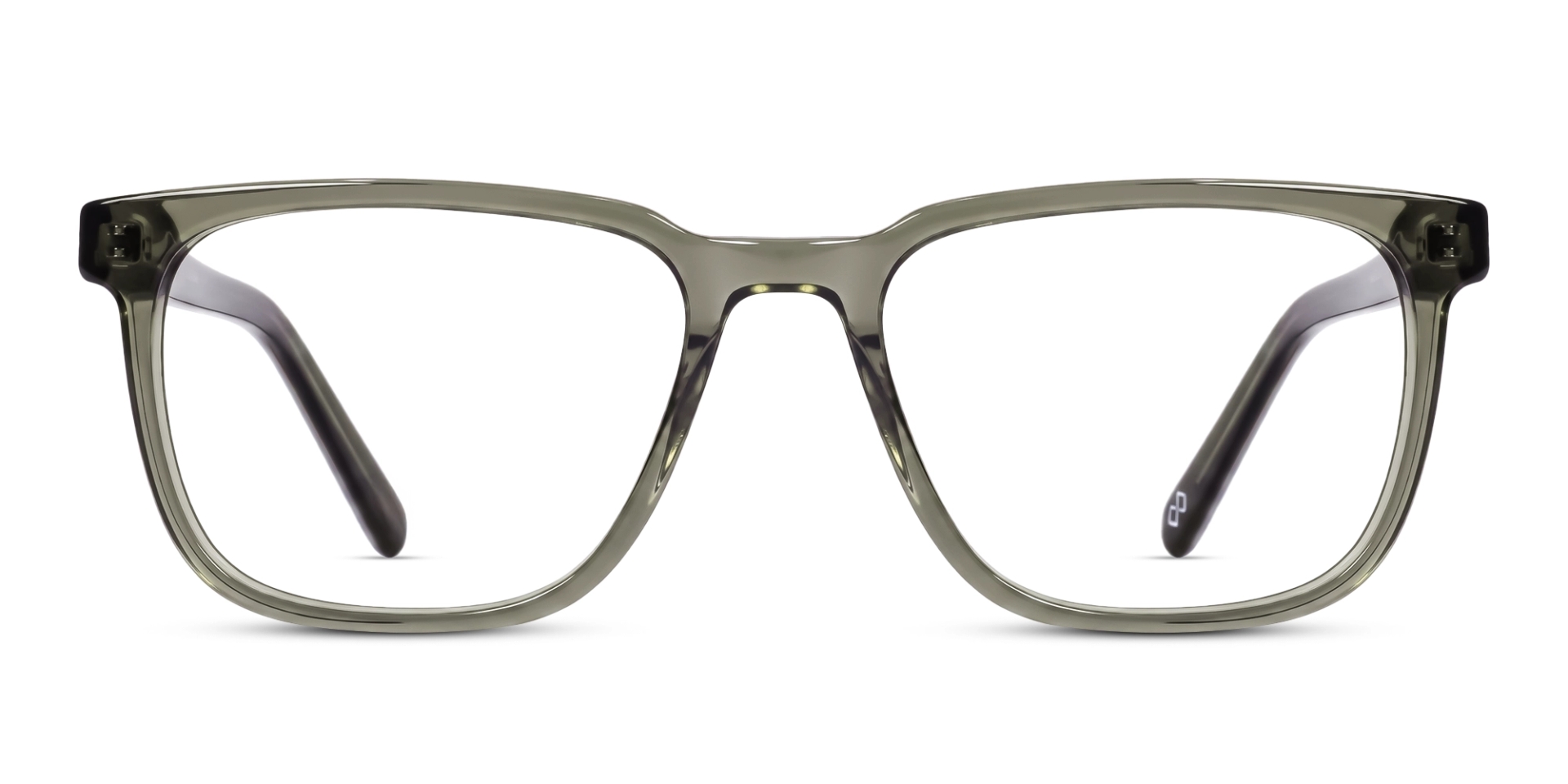 Crystal Sap Green Square Glasses With Spring Hinge Crystal Sap Green Square Glasses With Spring Hinge