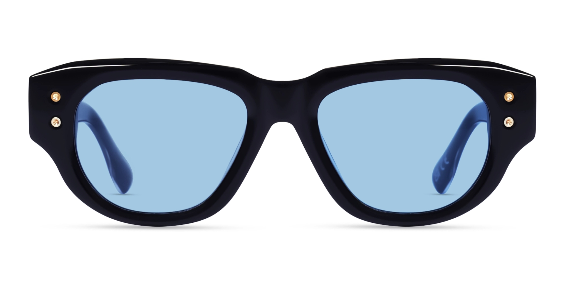 Funky Black Frame With Light Blue Tint Sunglasses