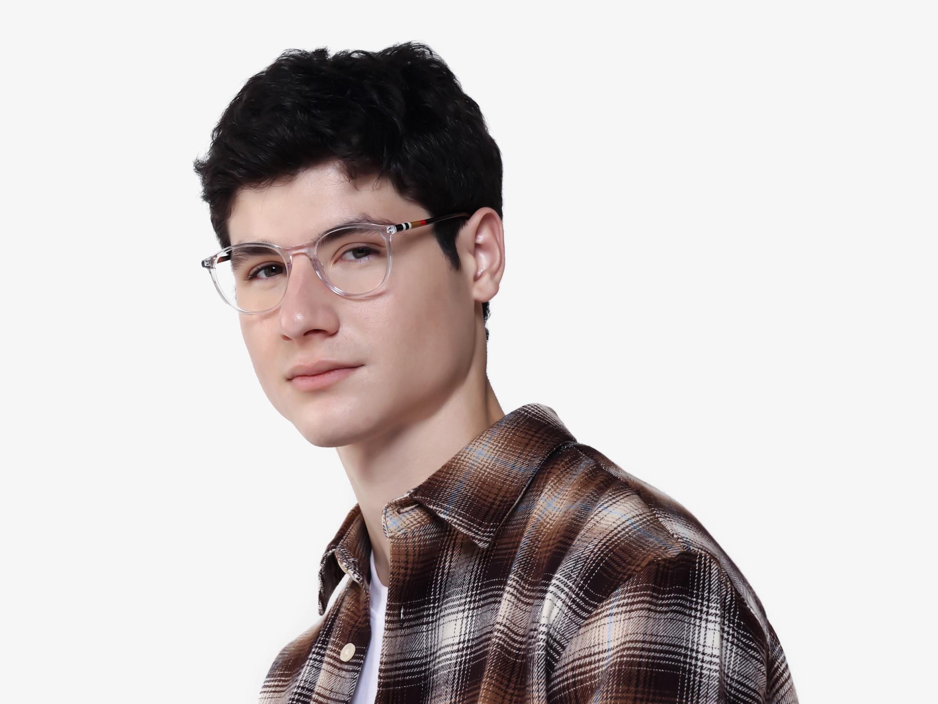 Crystal Clear Round Fullrim Acetate Glasses-1