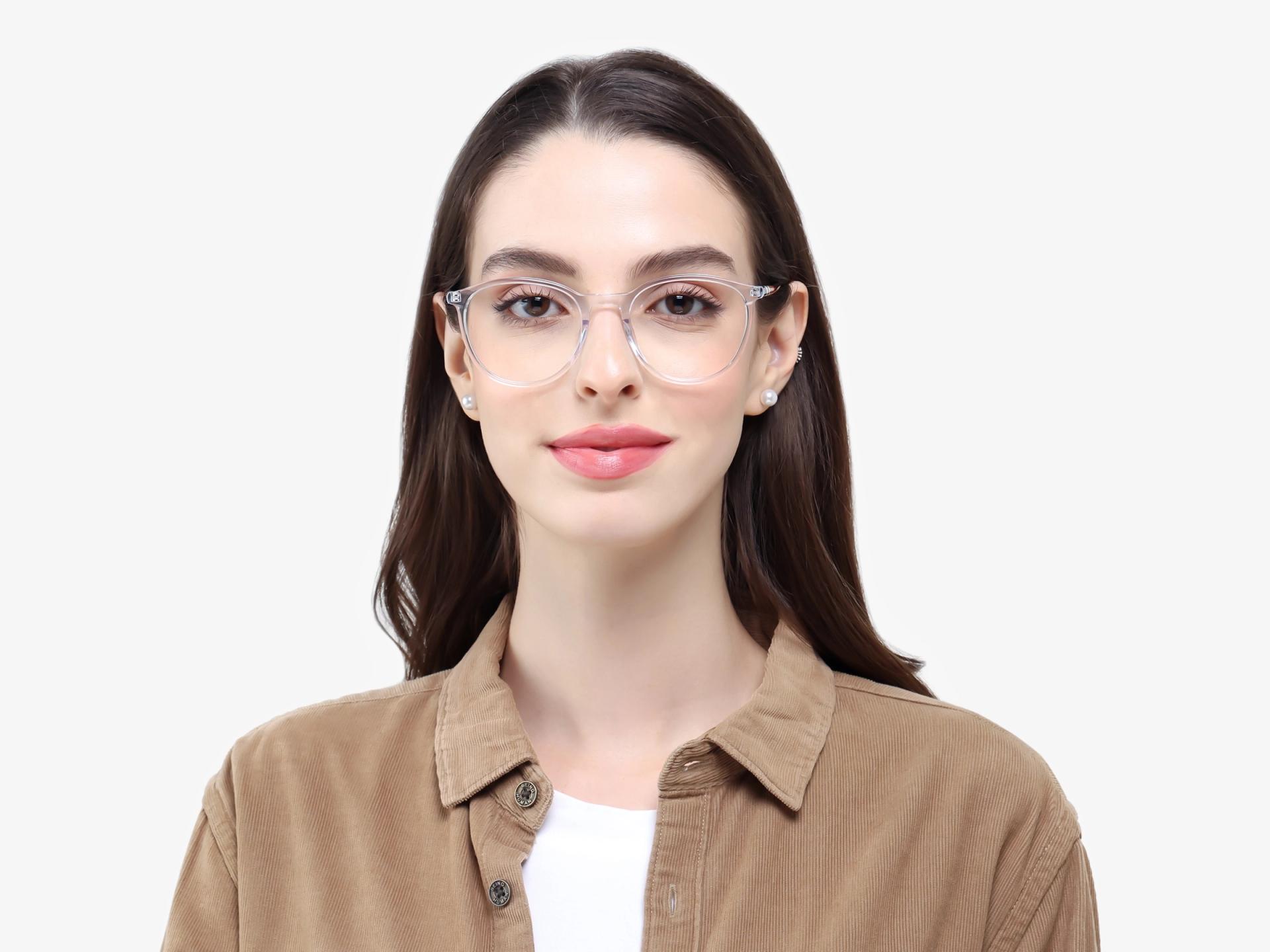 Crystal Clear Round Fullrim Acetate Glasses-1