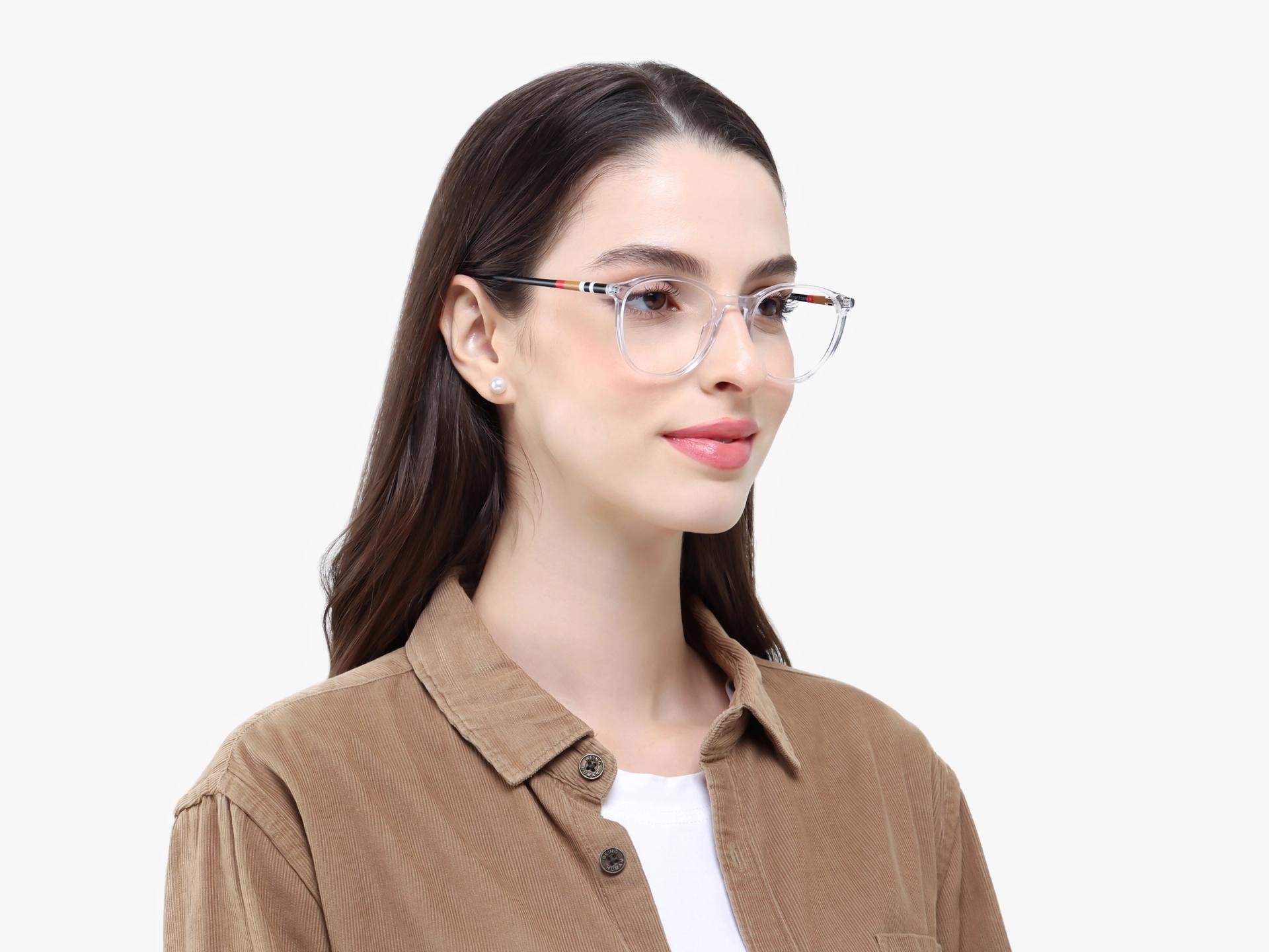 Crystal Clear Round Fullrim Acetate Glasses-1