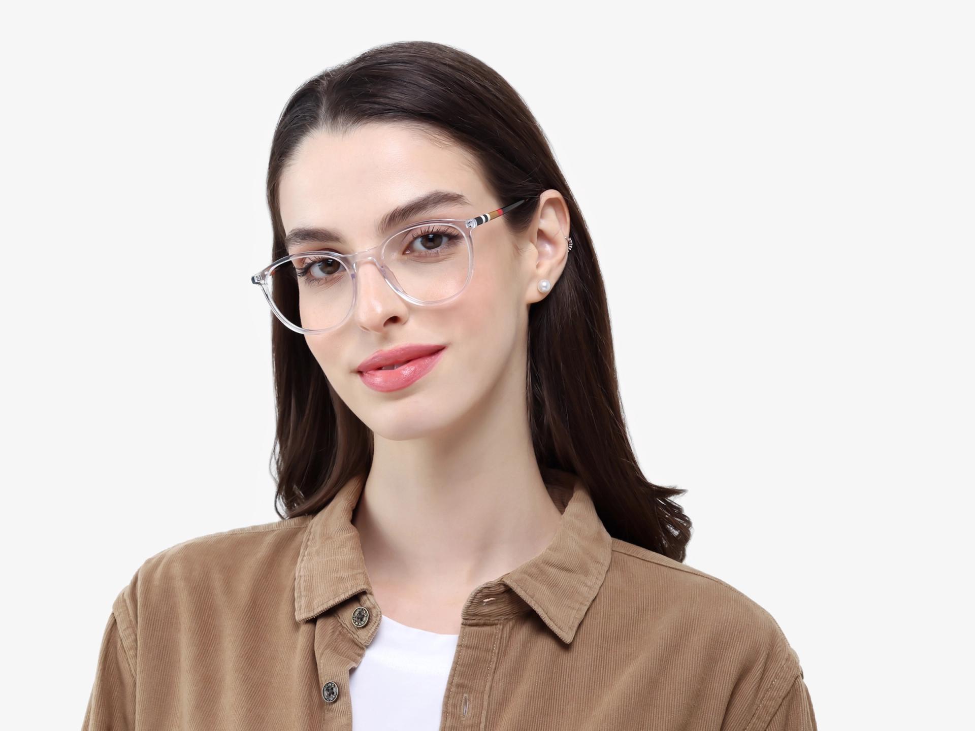 Crystal Clear Round Fullrim Acetate Glasses-1