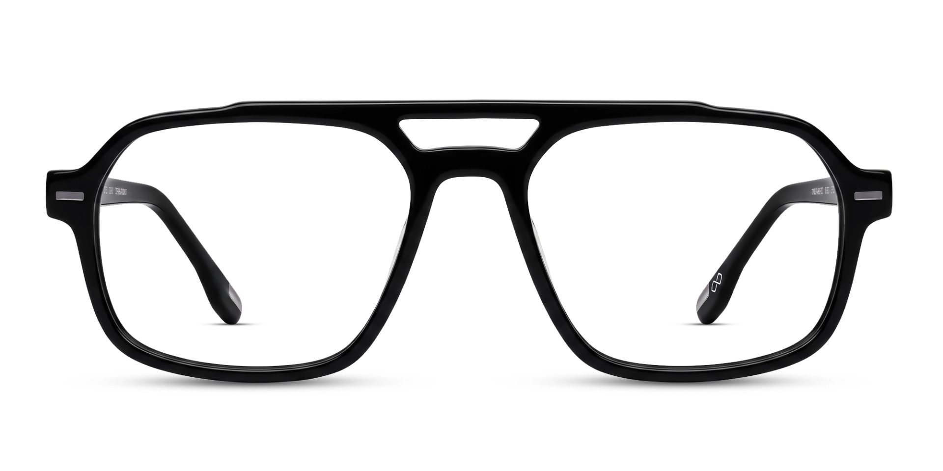 Black Pilot Fullrim Double Bridge Glasses Black Pilot Fullrim Double Bridge Glasses