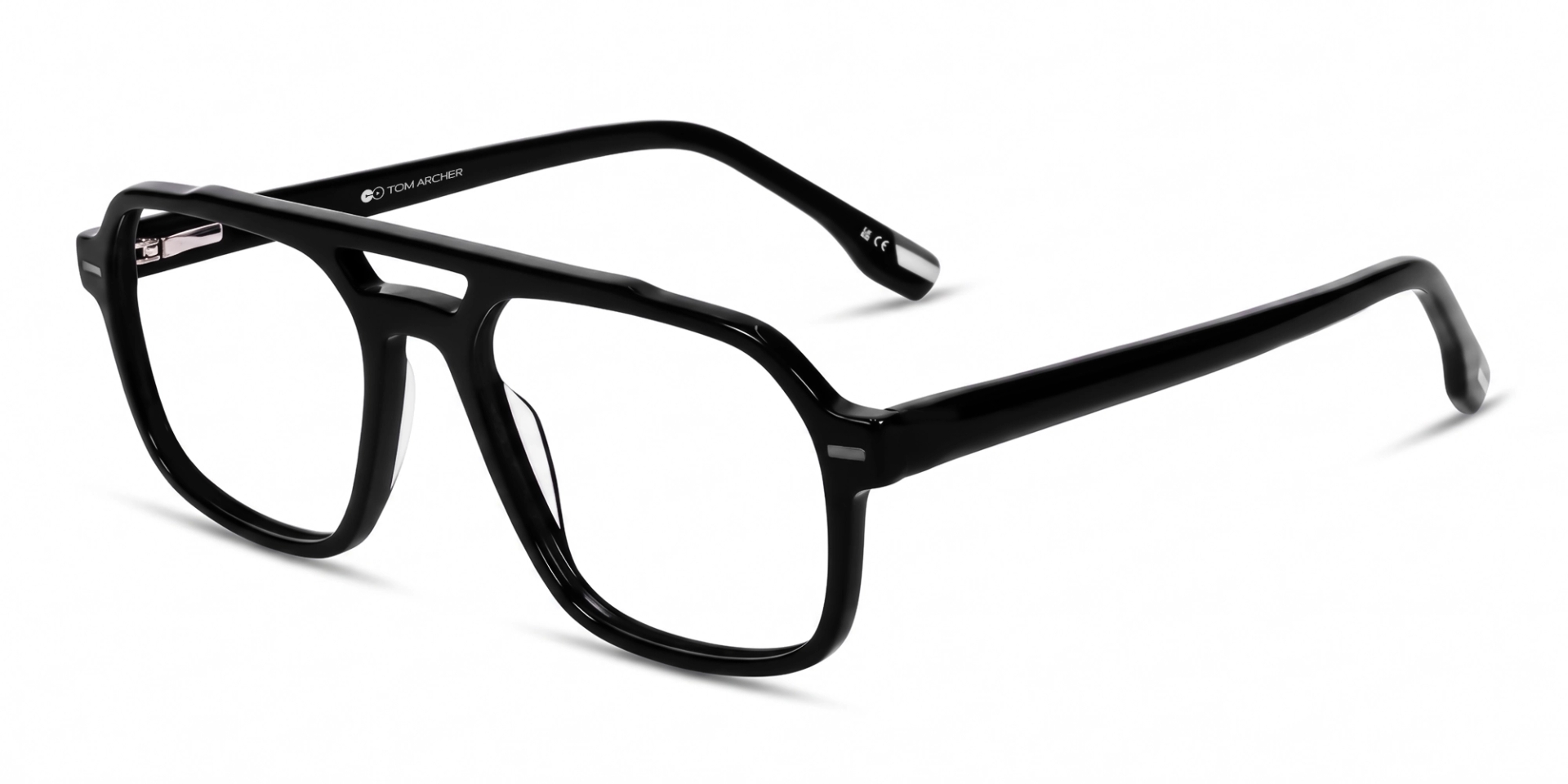 Black Pilot Fullrim Double Bridge Glasses Black Pilot Fullrim Double Bridge Glasses