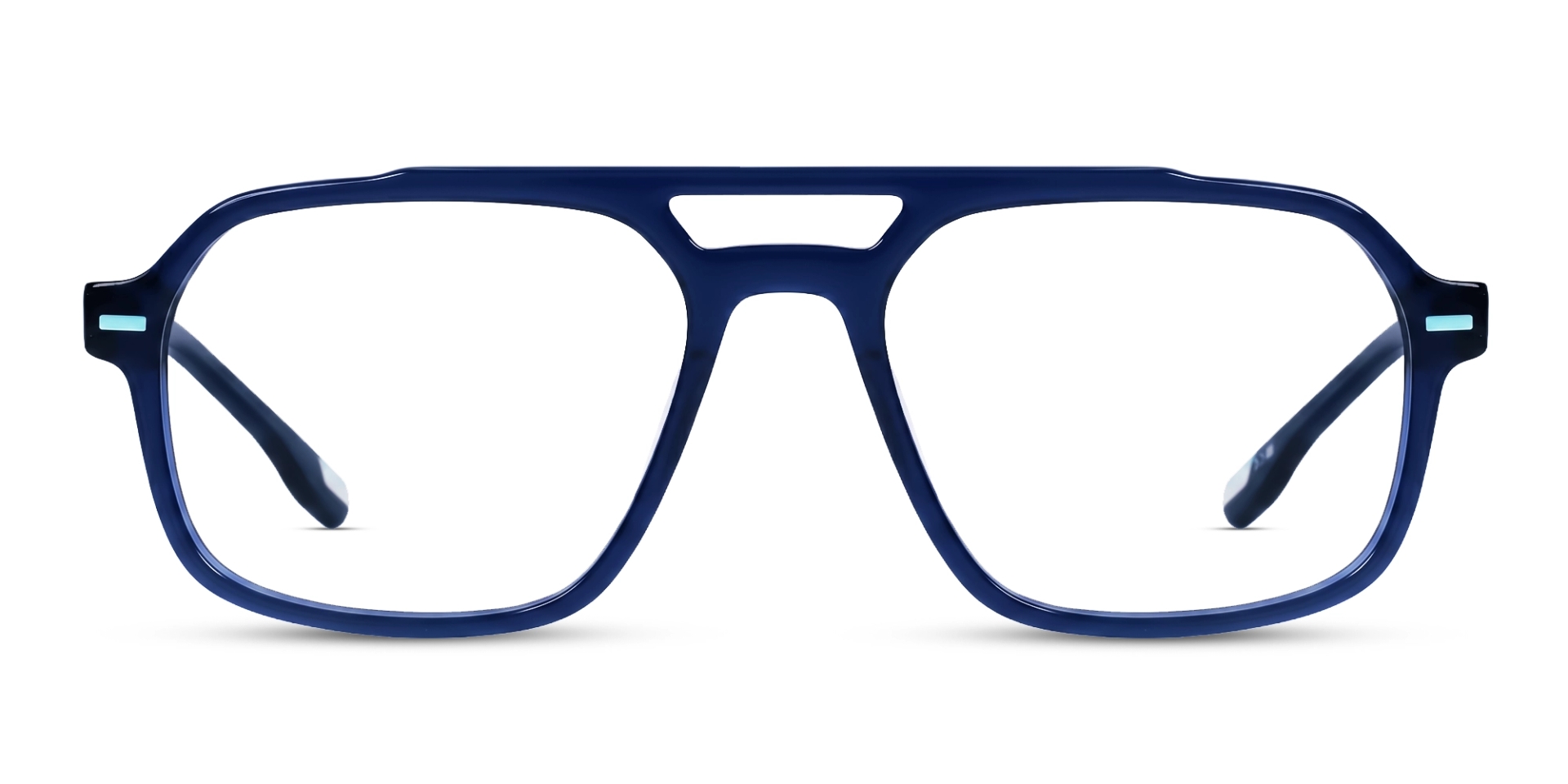 Navy Blue Pilot Fullrim Double Bridge Glasses Navy Blue Pilot Fullrim Double Bridge Glasses