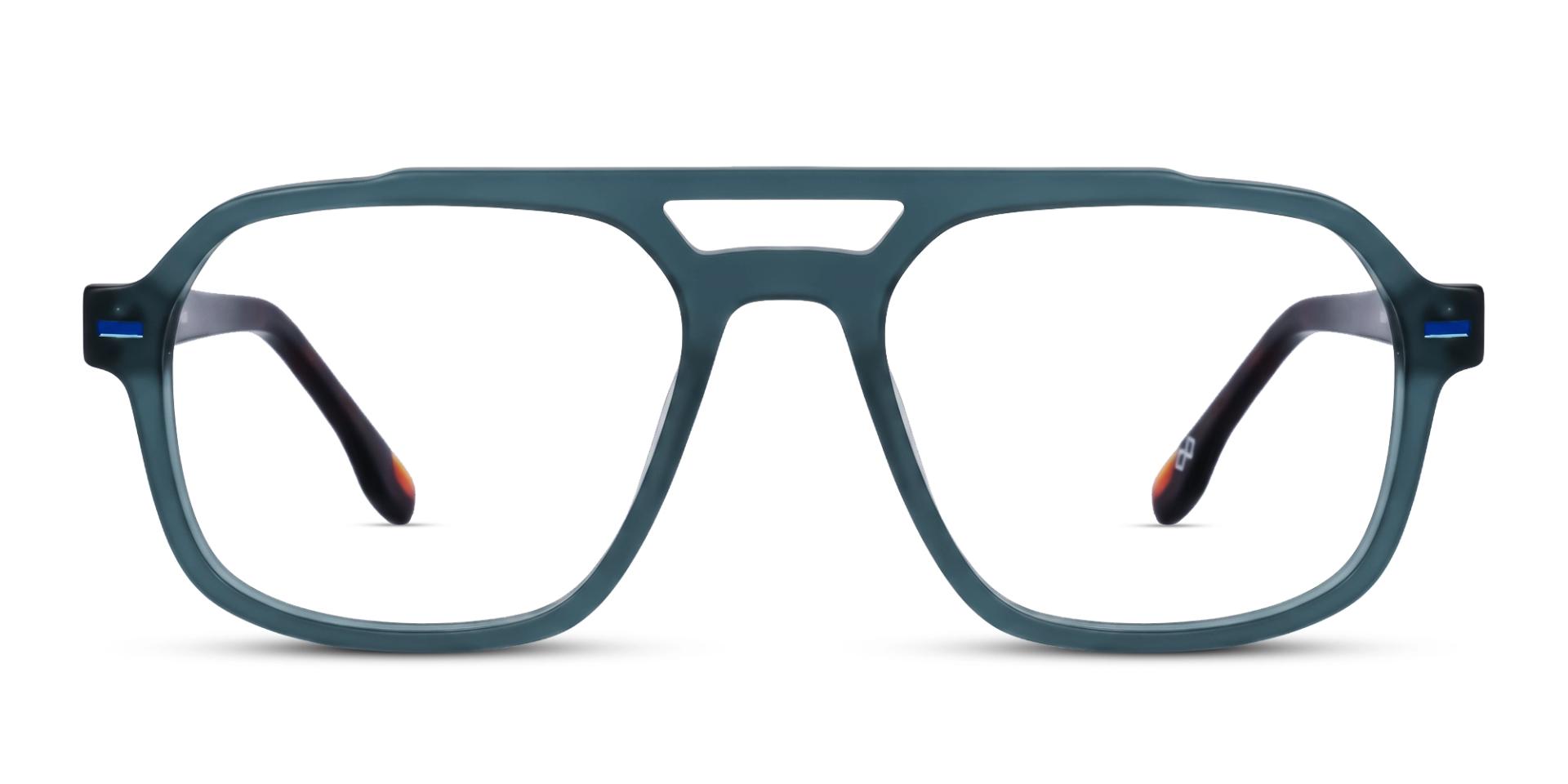 Translucent Grey Pilot Fullrim Double Bridge Glasses