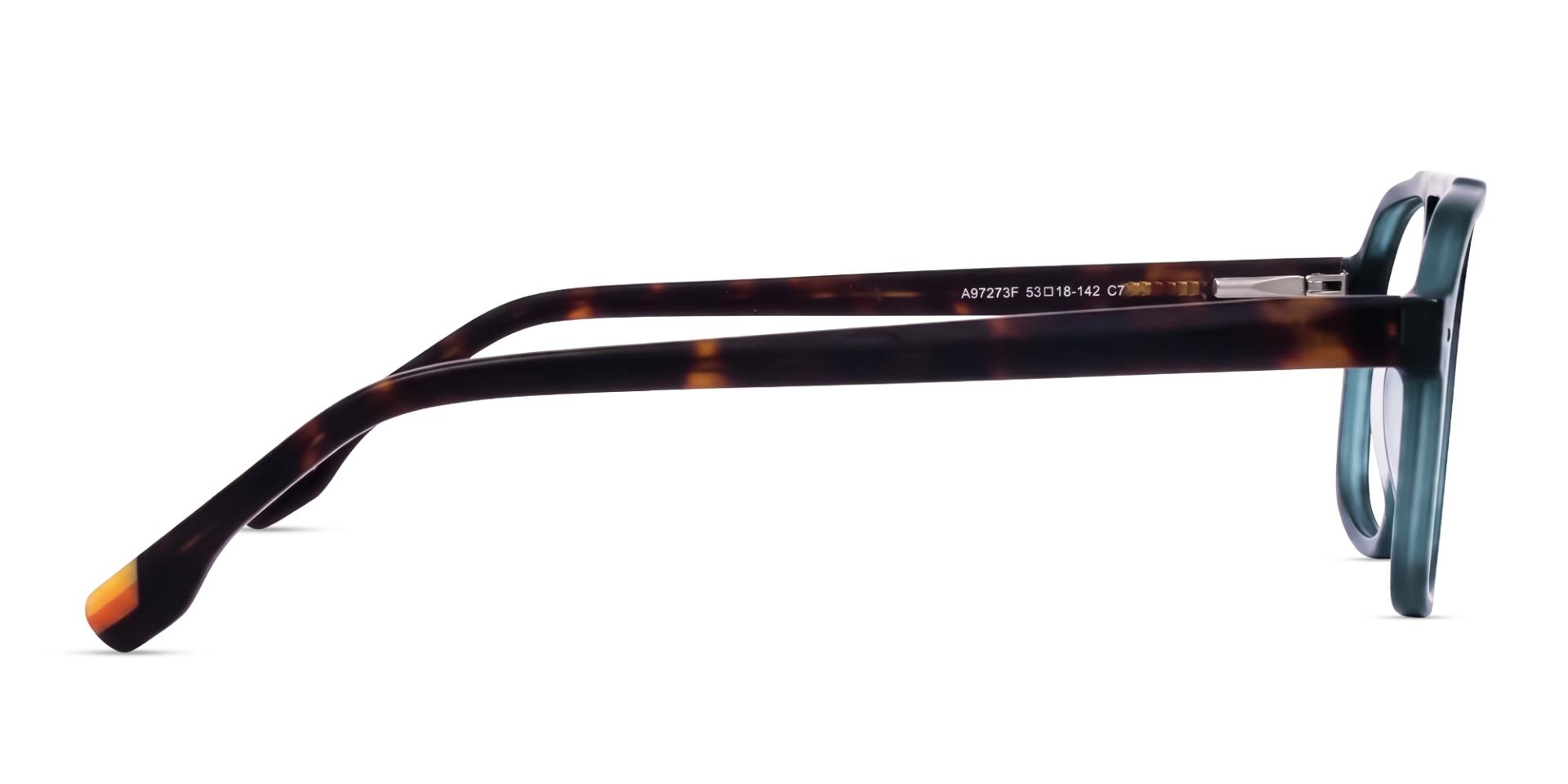 Translucent Grey Pilot Fullrim Double Bridge Glasses