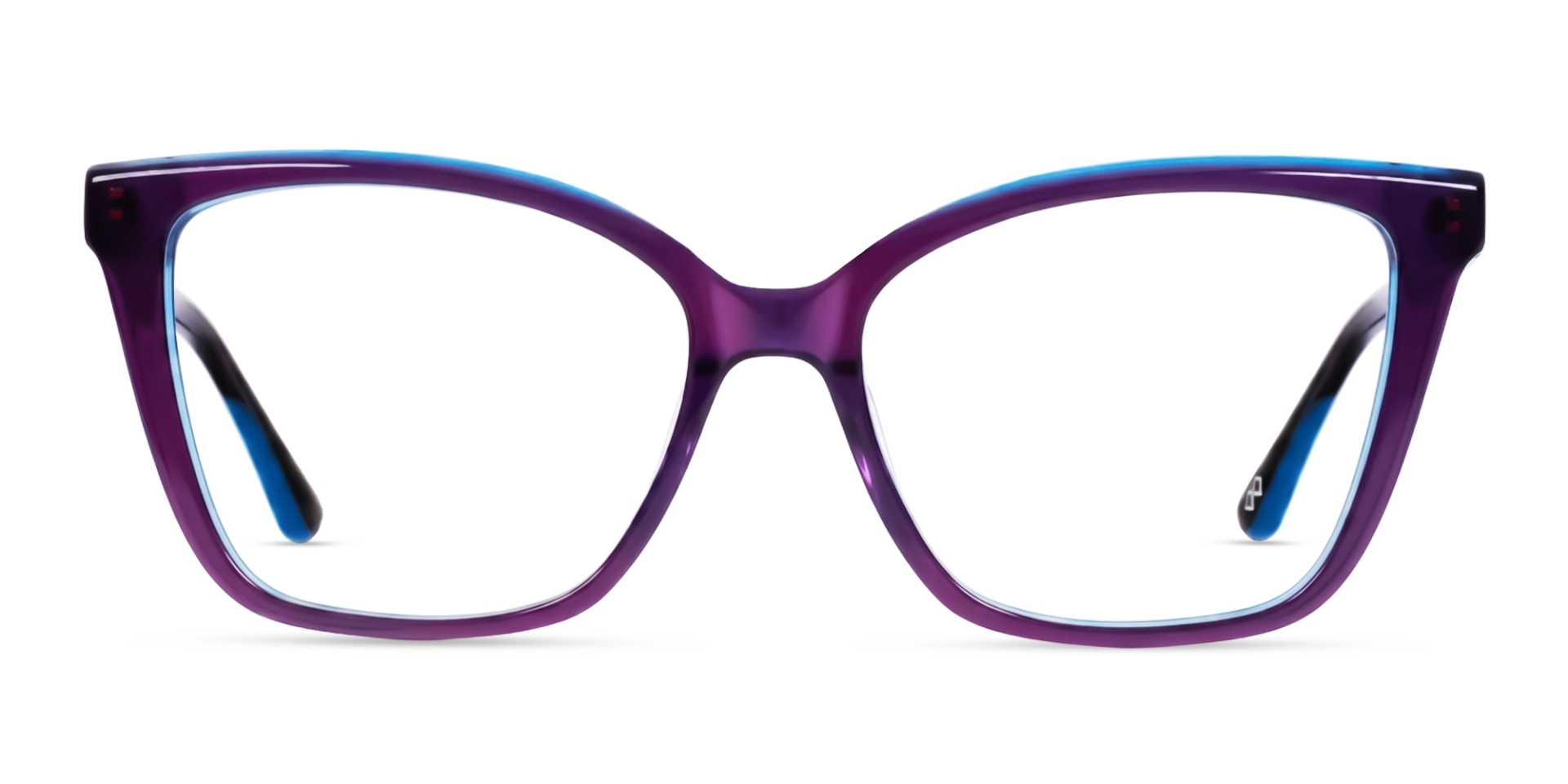 Crystal Plum Square Acetate Fullrim Glasses