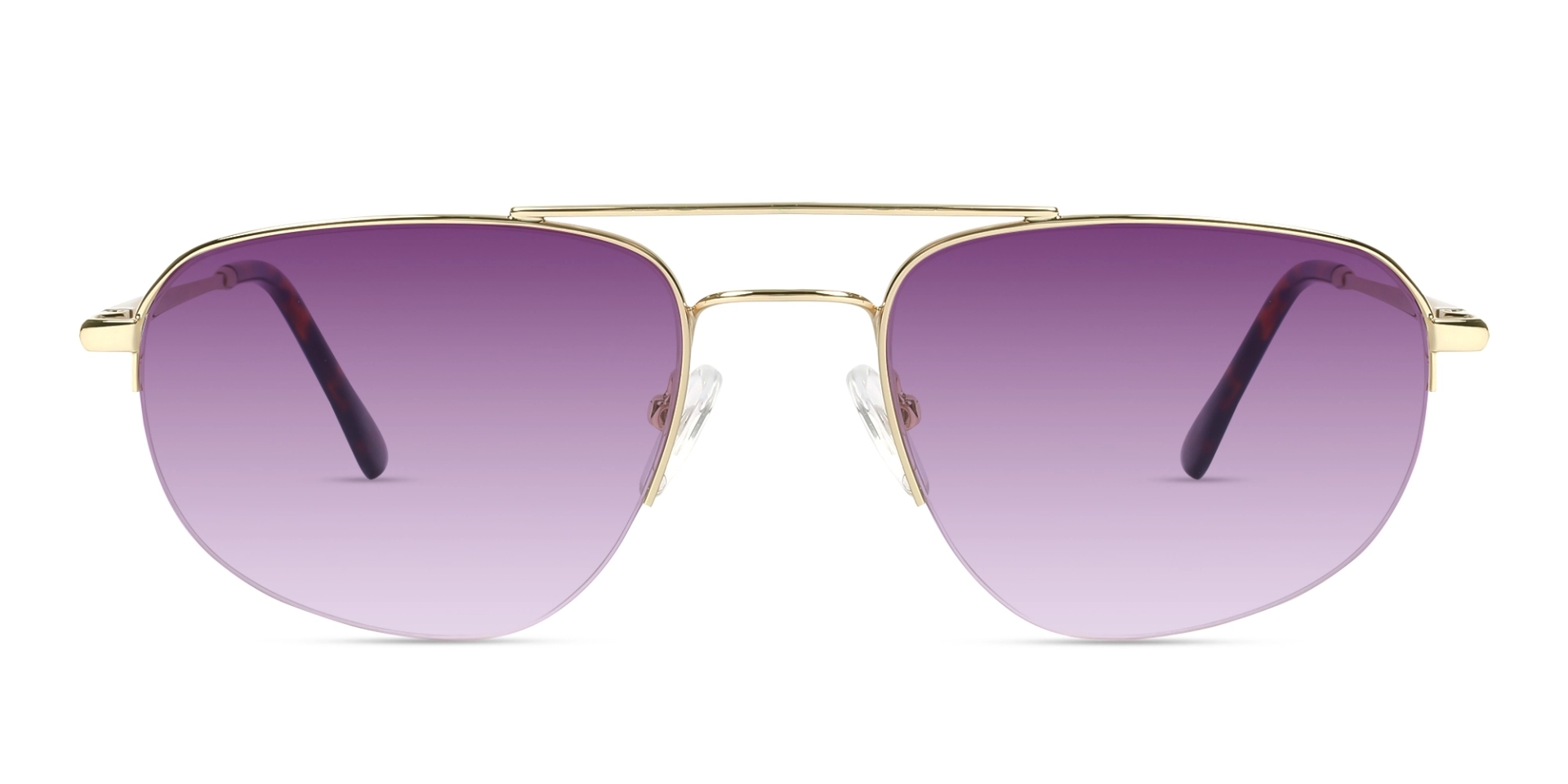 Gold Metal Frame With Purple Tint Sunglasses Gold Metal Frame With Purple Tint Sunglasses