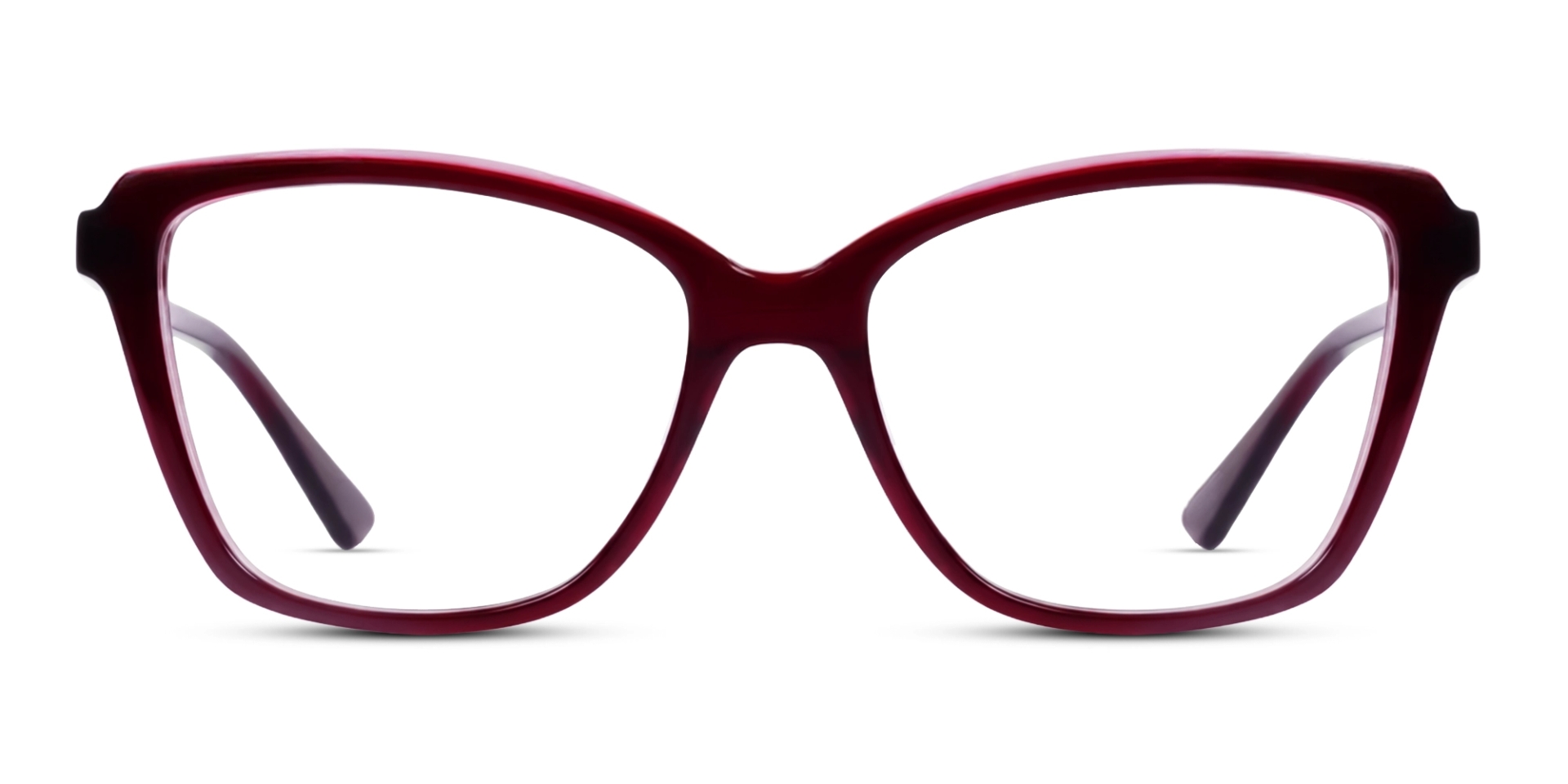 Crystal Red Acetate Square Butterfly Glasses