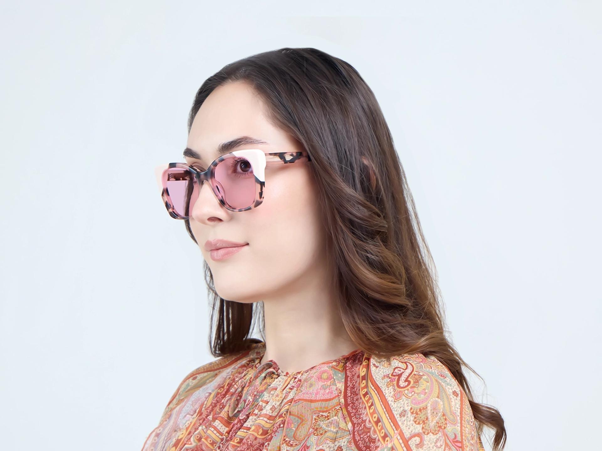 Pink Tortoise Frame With Pink Tint Sunglasses