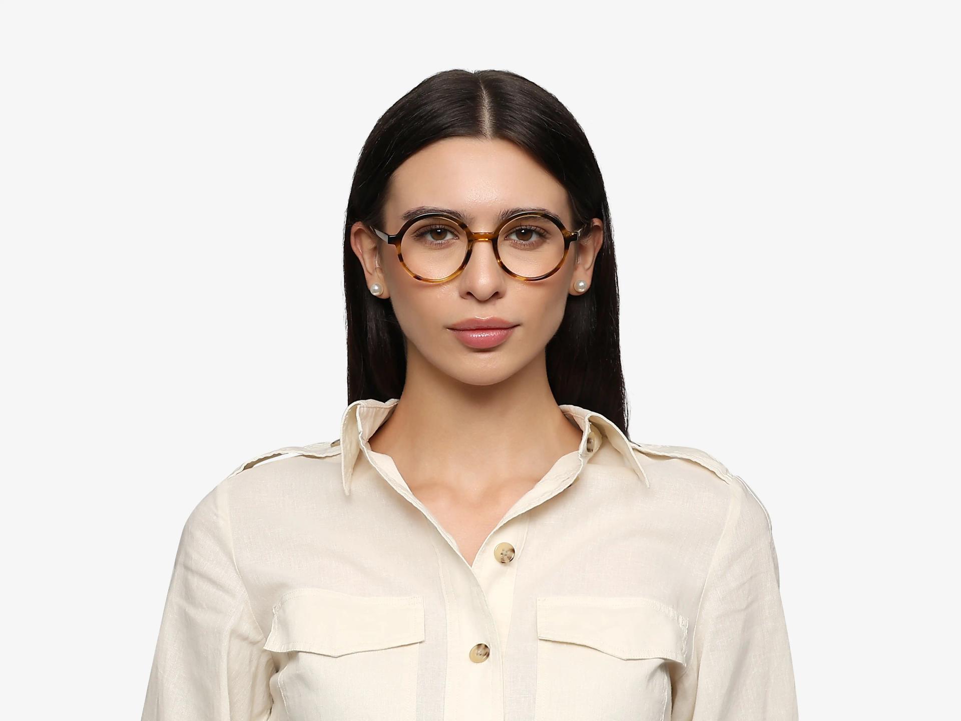 Honey Marble Round Full Rim Acetate Frames-1