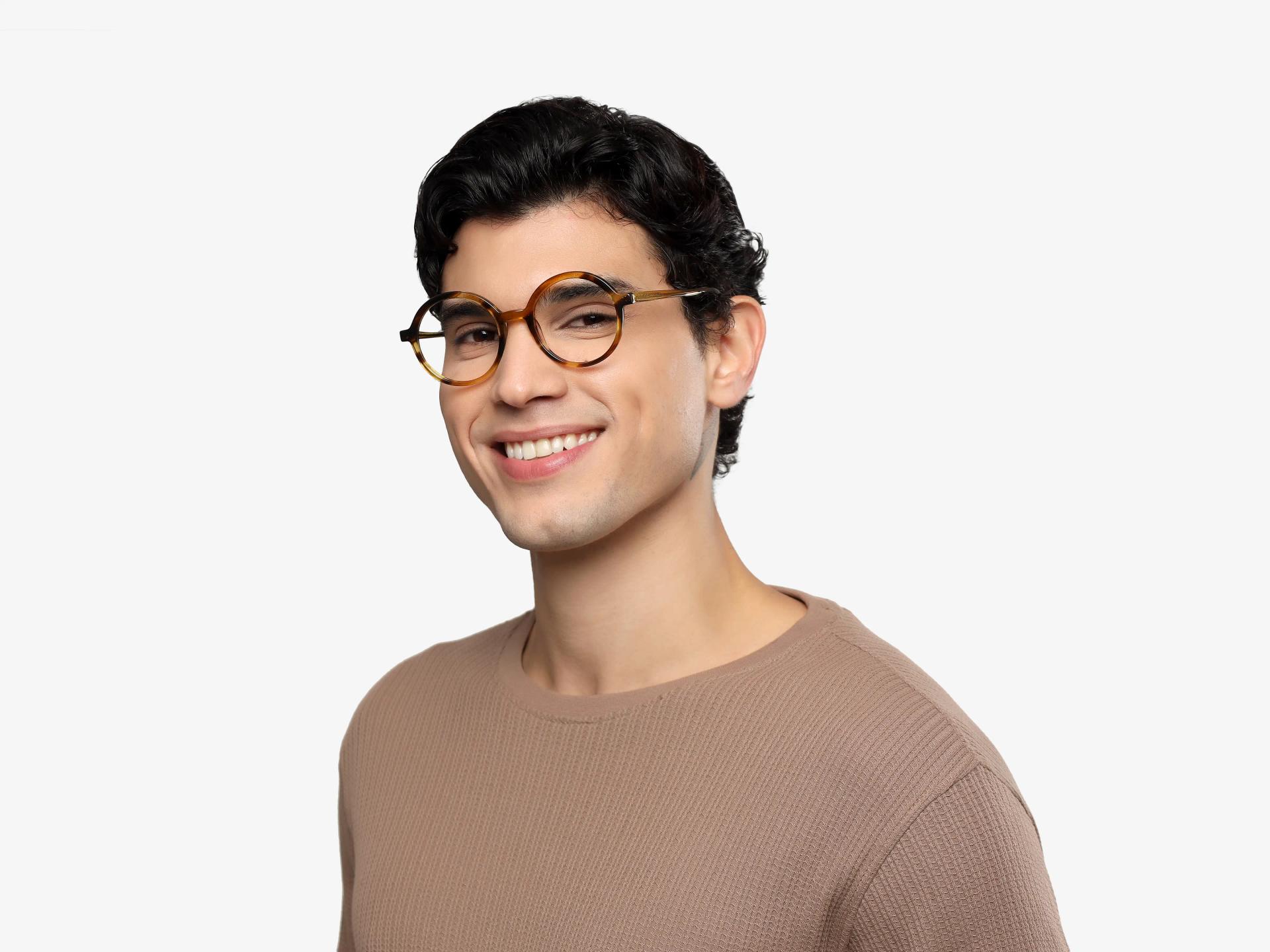 Honey Marble Round Full Rim Acetate Frames-1