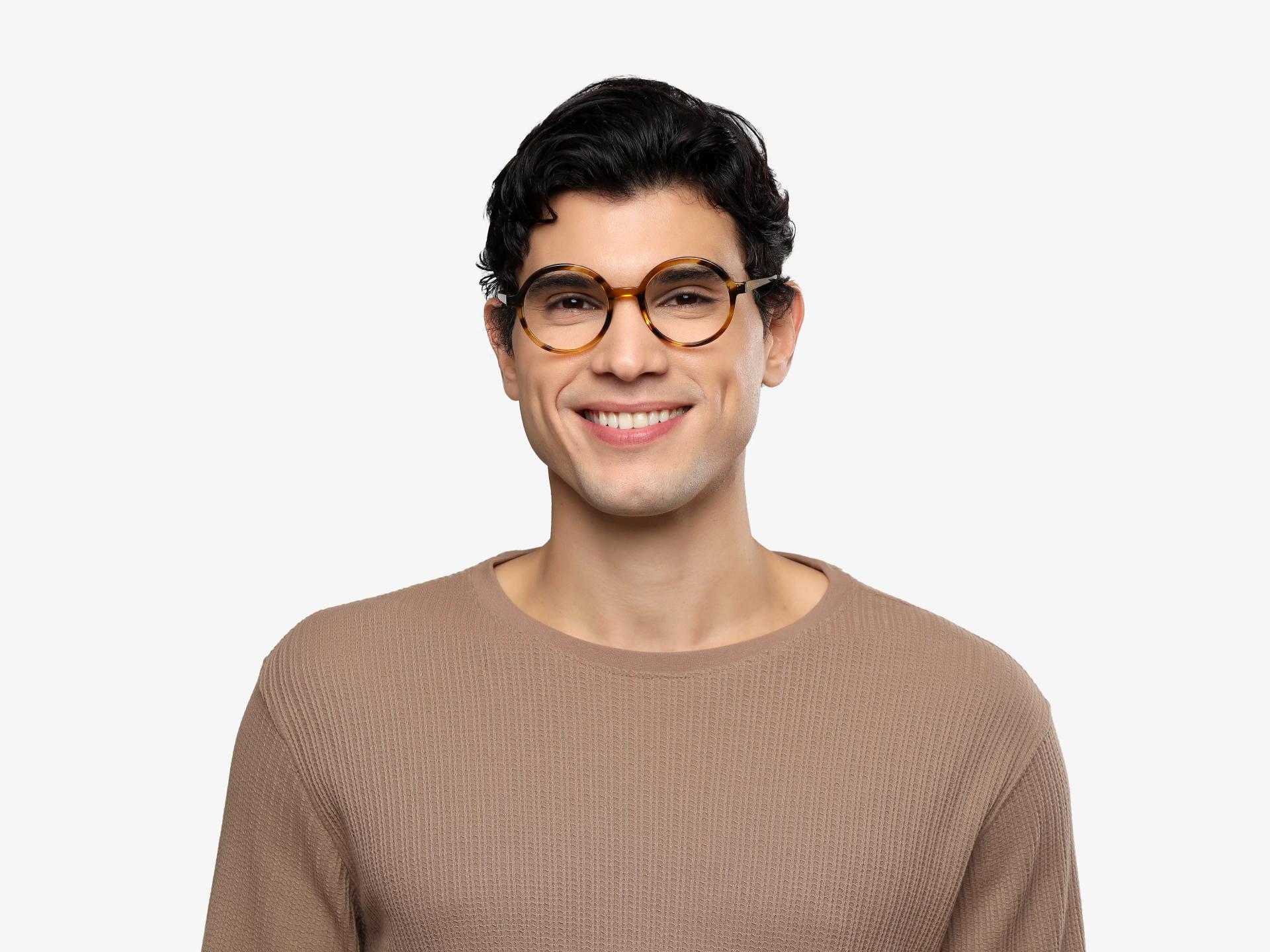 Honey Marble Round Full Rim Acetate Frames-1