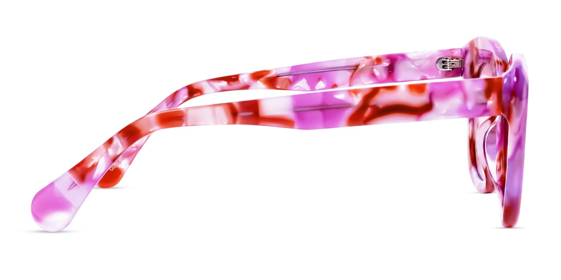Pink Marble Cat-eye Frame With Pink Tint Sunglasses