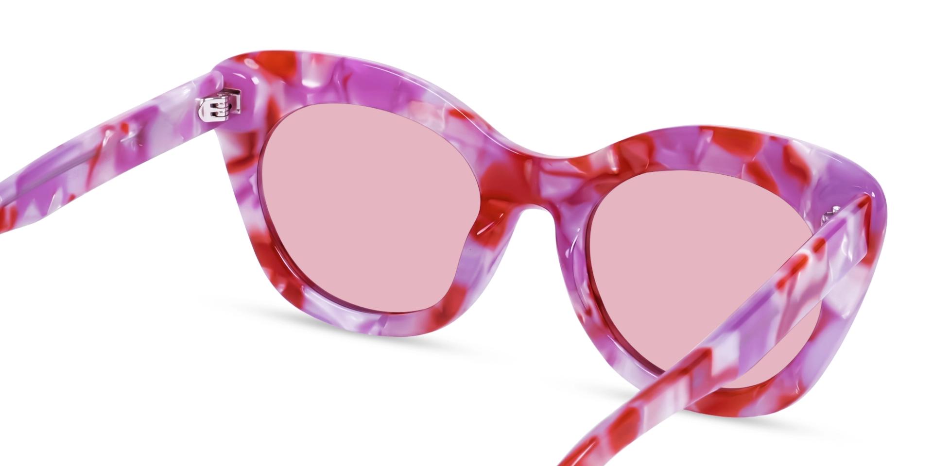 Pink Marble Cat-eye Frame With Pink Tint Sunglasses