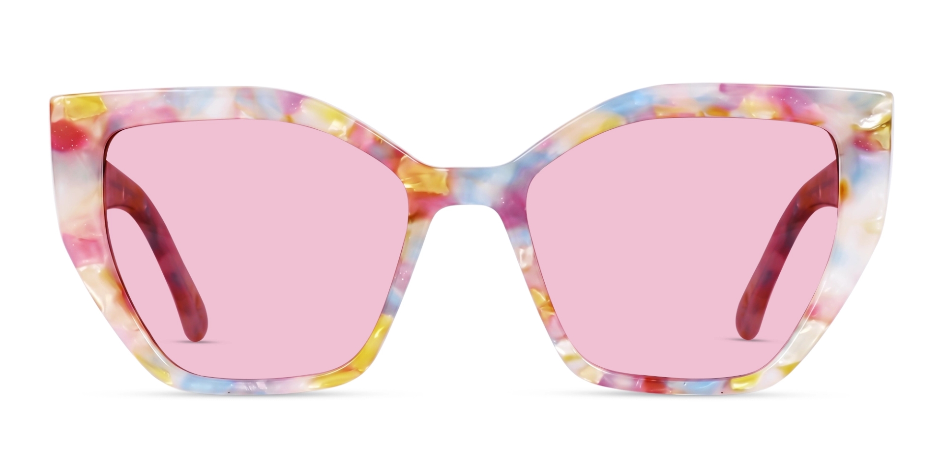 Unicorn Marble Cat-eye Frame With Pink Tint Sunglasses Unicorn Marble Cat-eye Frame With Pink Tint Sunglasses