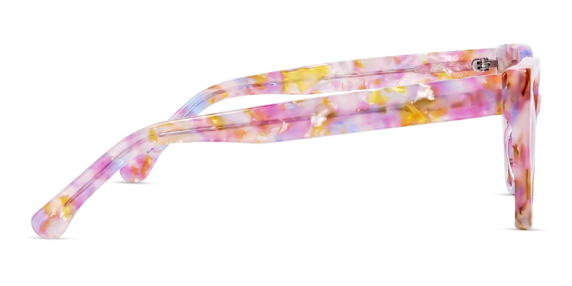 Unicorn Marble Cat-eye Frame With Pink Tint Sunglasses