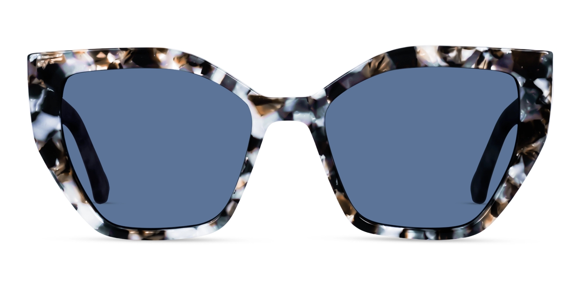 Grey Terrazzo Cat-eye Frame With Blue Tint Sunglasses Grey Terrazzo Cat-eye Frame With Blue Tint Sunglasses