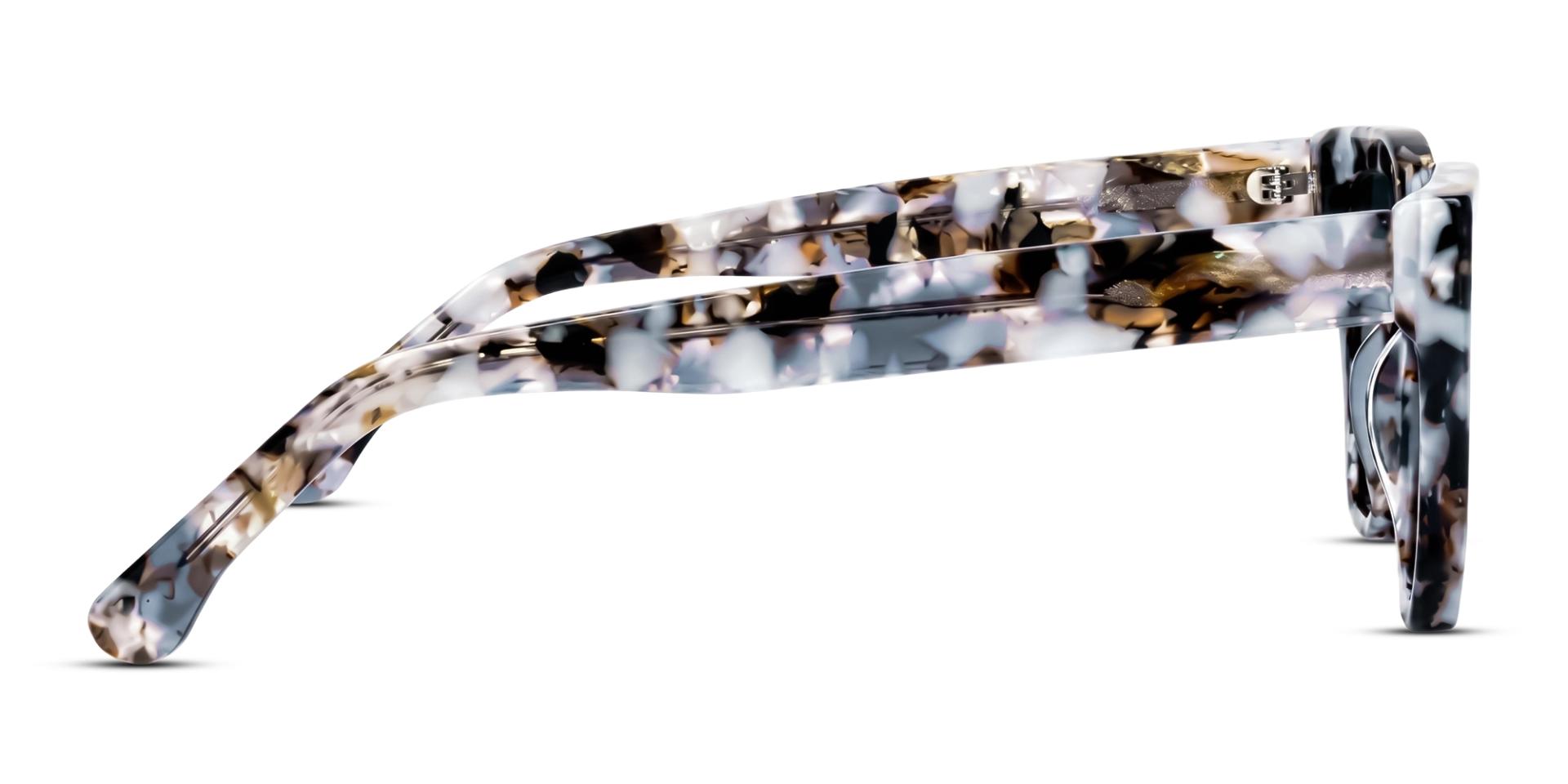 Grey Terrazzo Cat-eye Frame With Blue Tint Sunglasses