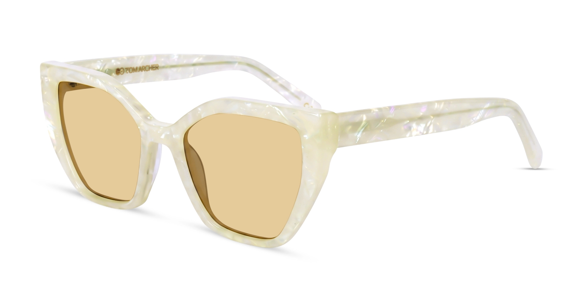 Pearl White Marble Frame With Brown Tint Sunglasses