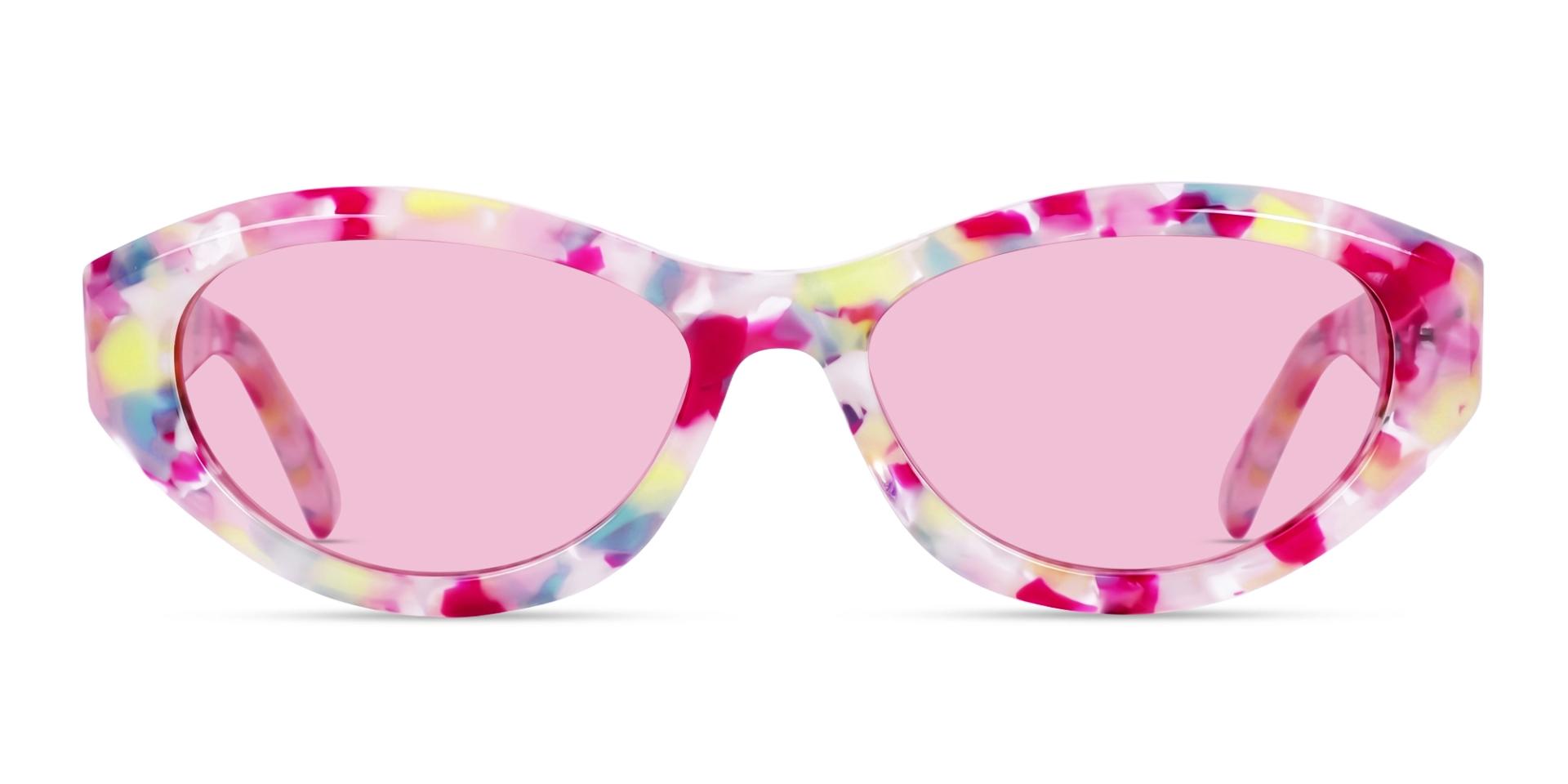 Bubble Gum Marble Frame Pink Tint Sunglasses