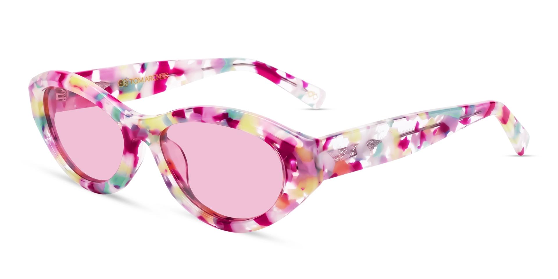 Bubble Gum Marble Frame Pink Tint Sunglasses