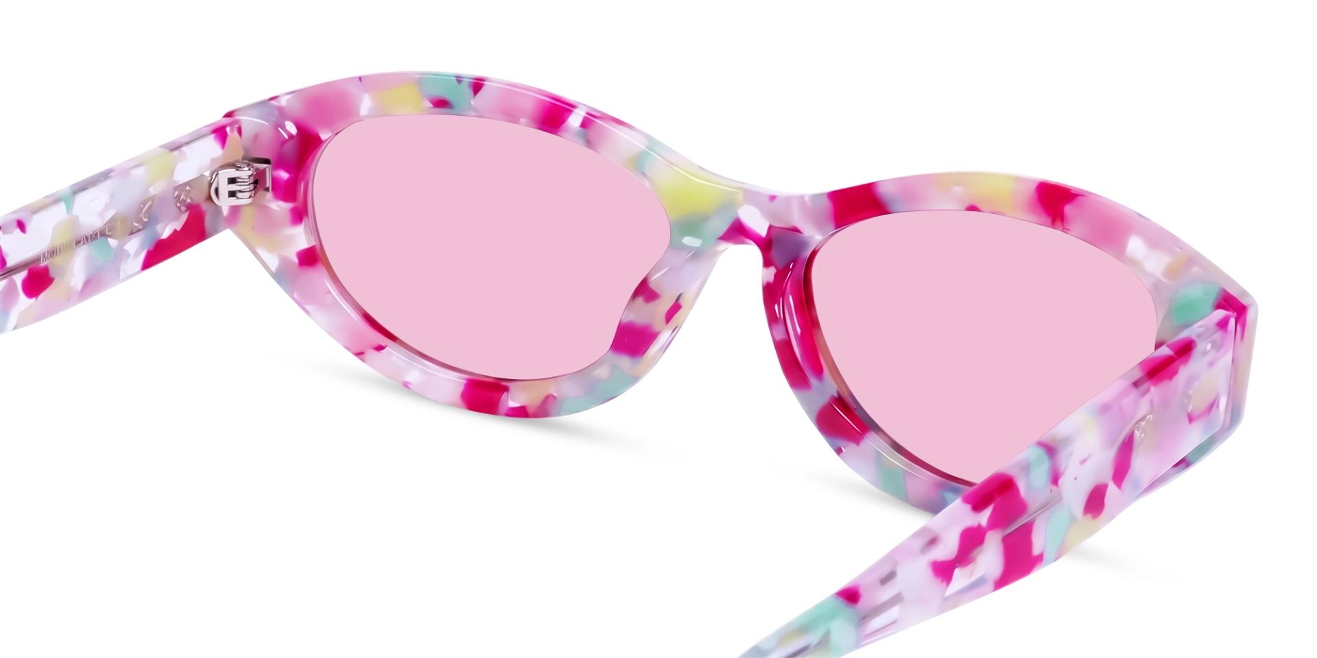 Bubble Gum Marble Frame Pink Tint Sunglasses