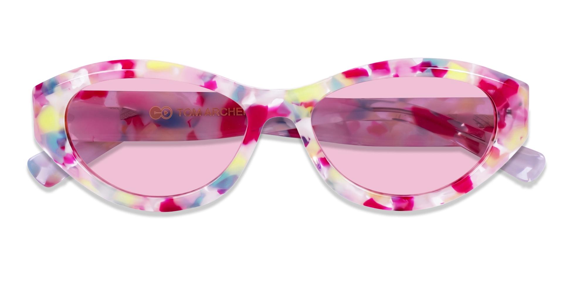 Bubble Gum Marble Frame Pink Tint Sunglasses