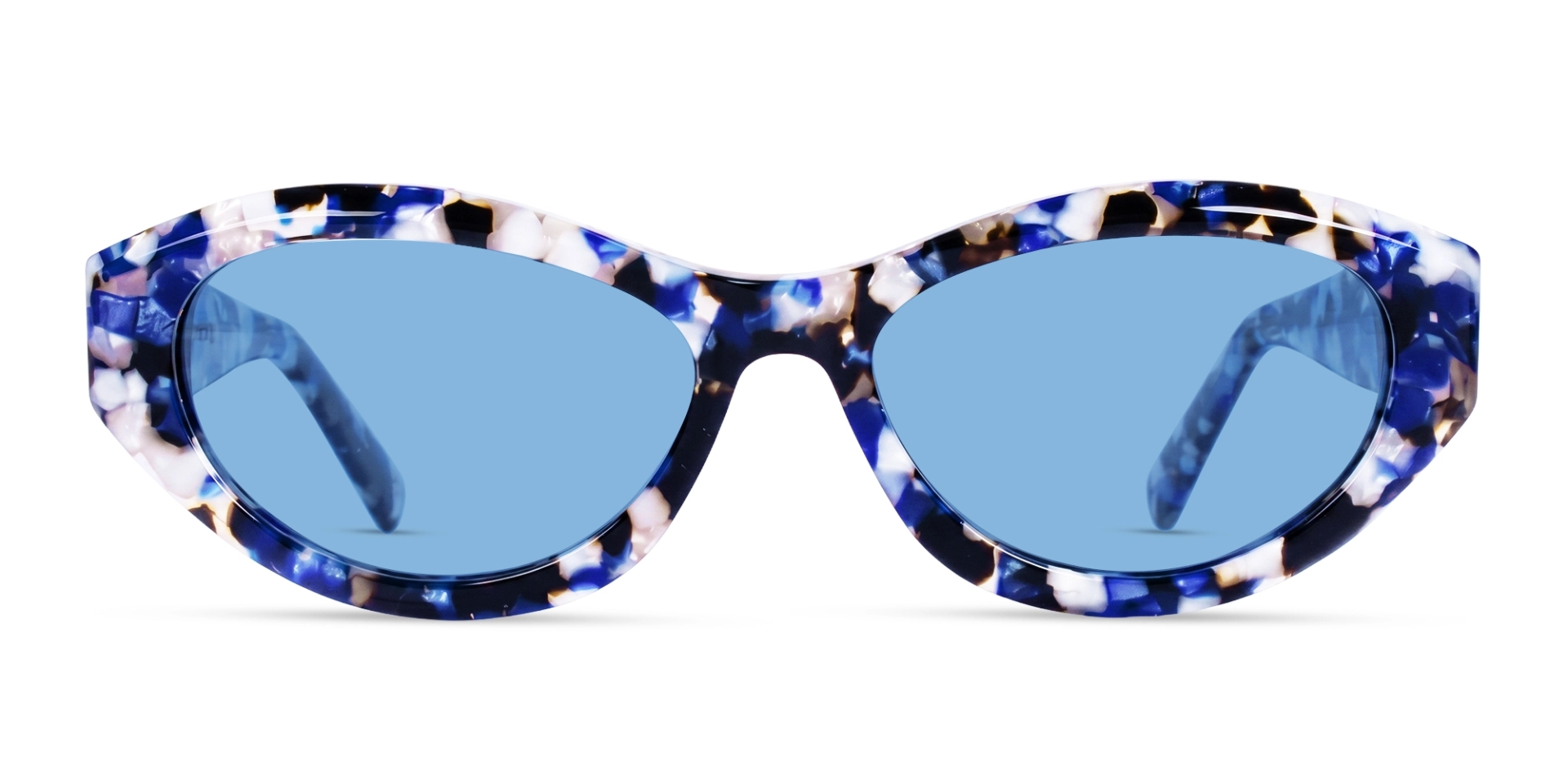 Black & Blue Mosaic Frame With Blue Tint Sunglasses Black & Blue Mosaic Frame With Blue Tint Sunglasses