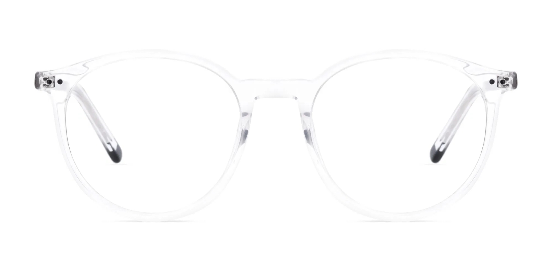 transparent and black round glasses frames-2