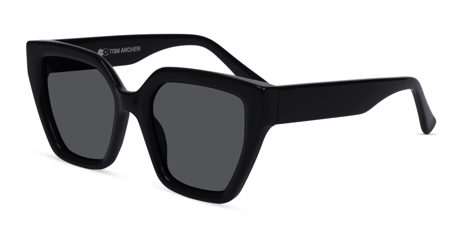 Square Black Frame With Grey Tint Sunglasses Square Black Frame With Grey Tint Sunglasses