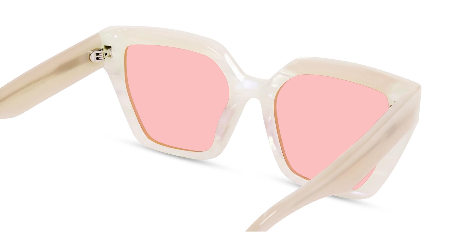 Pearl White Grotto Frame With Red Tint Sunglasses